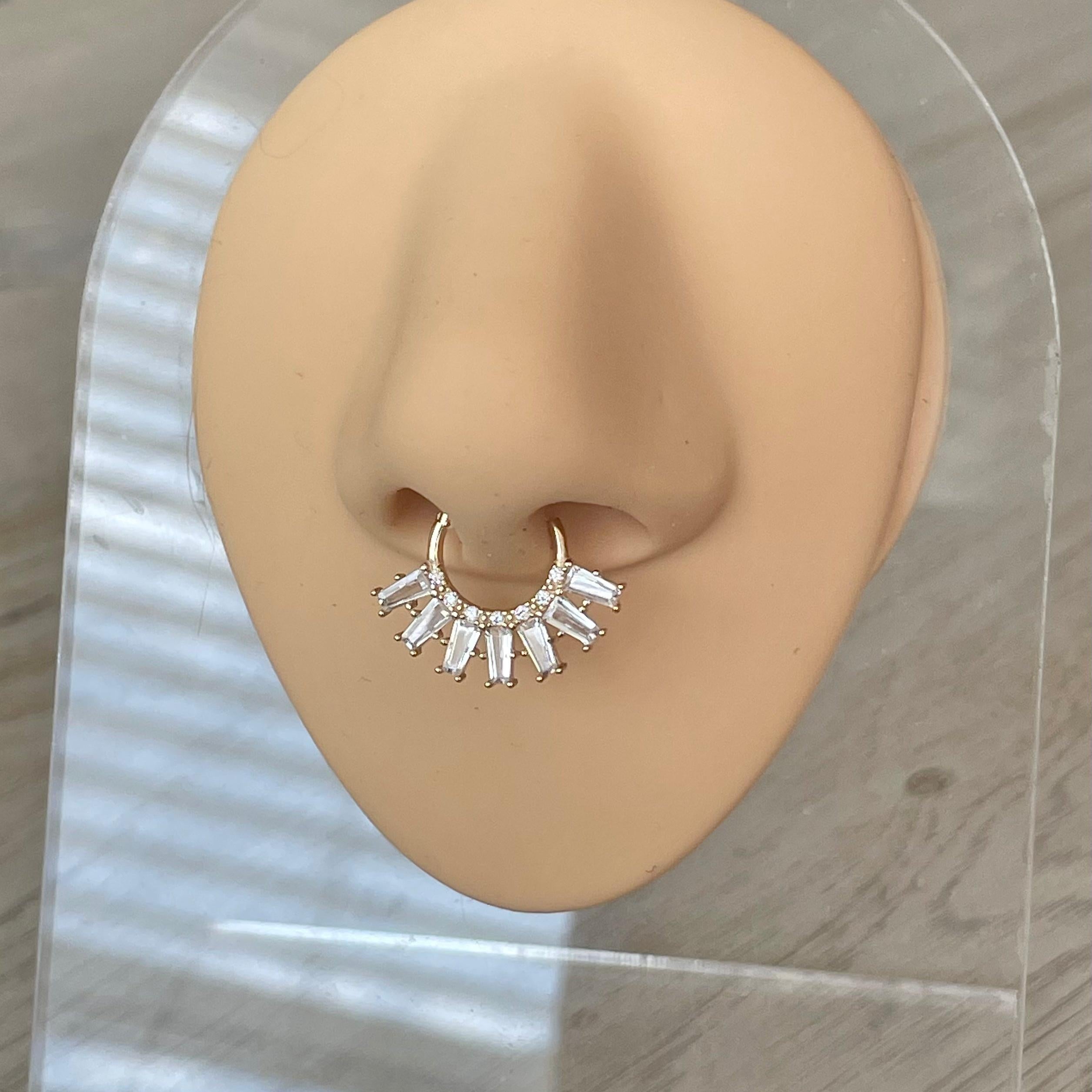 Solara Halo Septum Ring-Septum Ring-Elara Body Jewelry