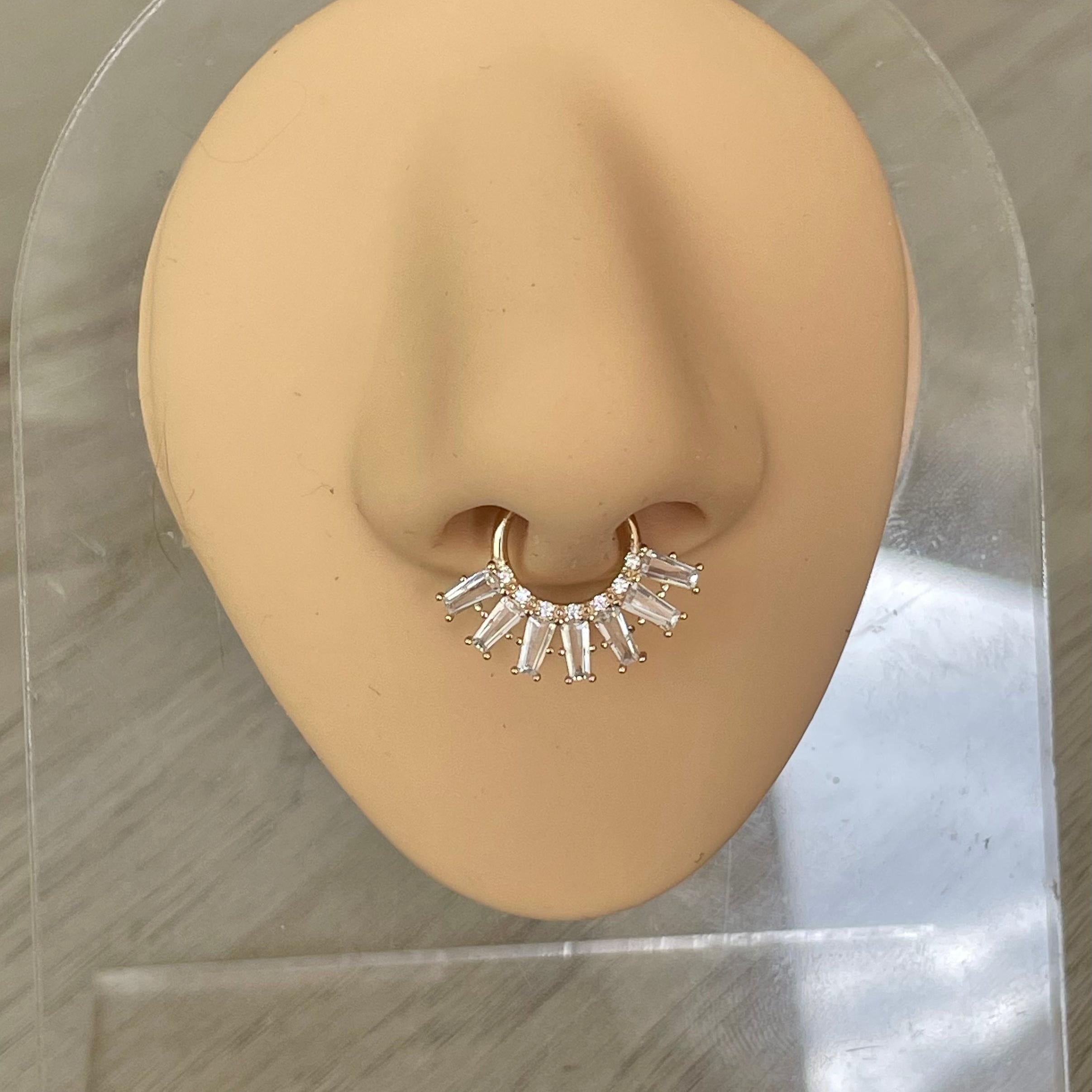 Solara Halo Septum Ring-Septum Ring-Elara Body Jewelry