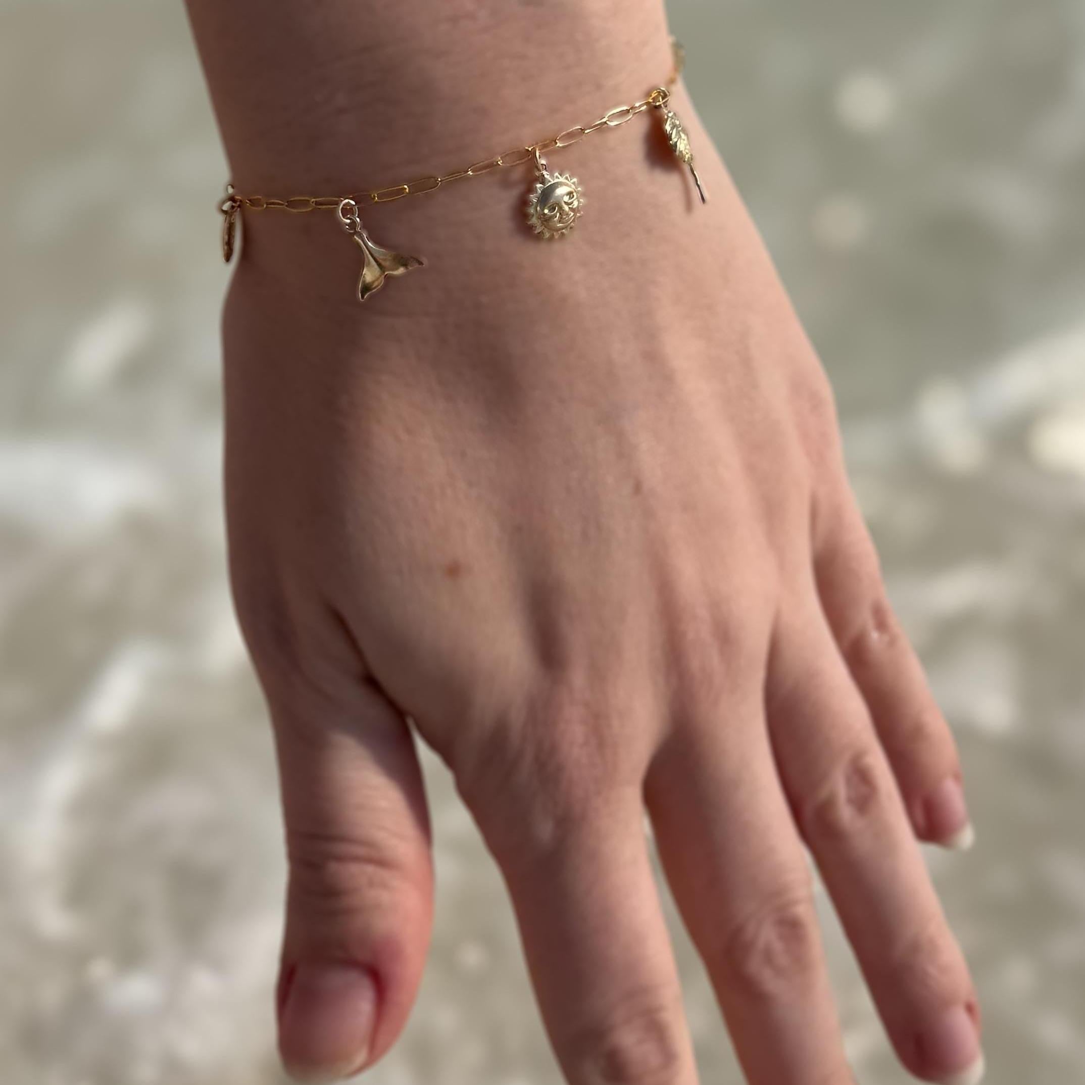 Solara Tides Gold Fill Charm Bracelet-Bracelet-Elara Body Jewelry