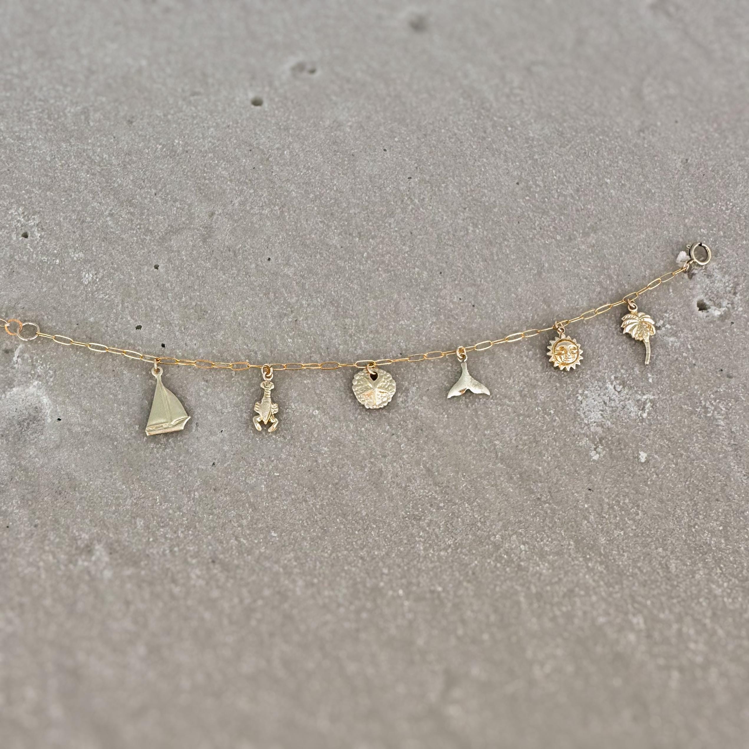 Solara Tides Gold Fill Charm Bracelet-Bracelet-Elara Body Jewelry