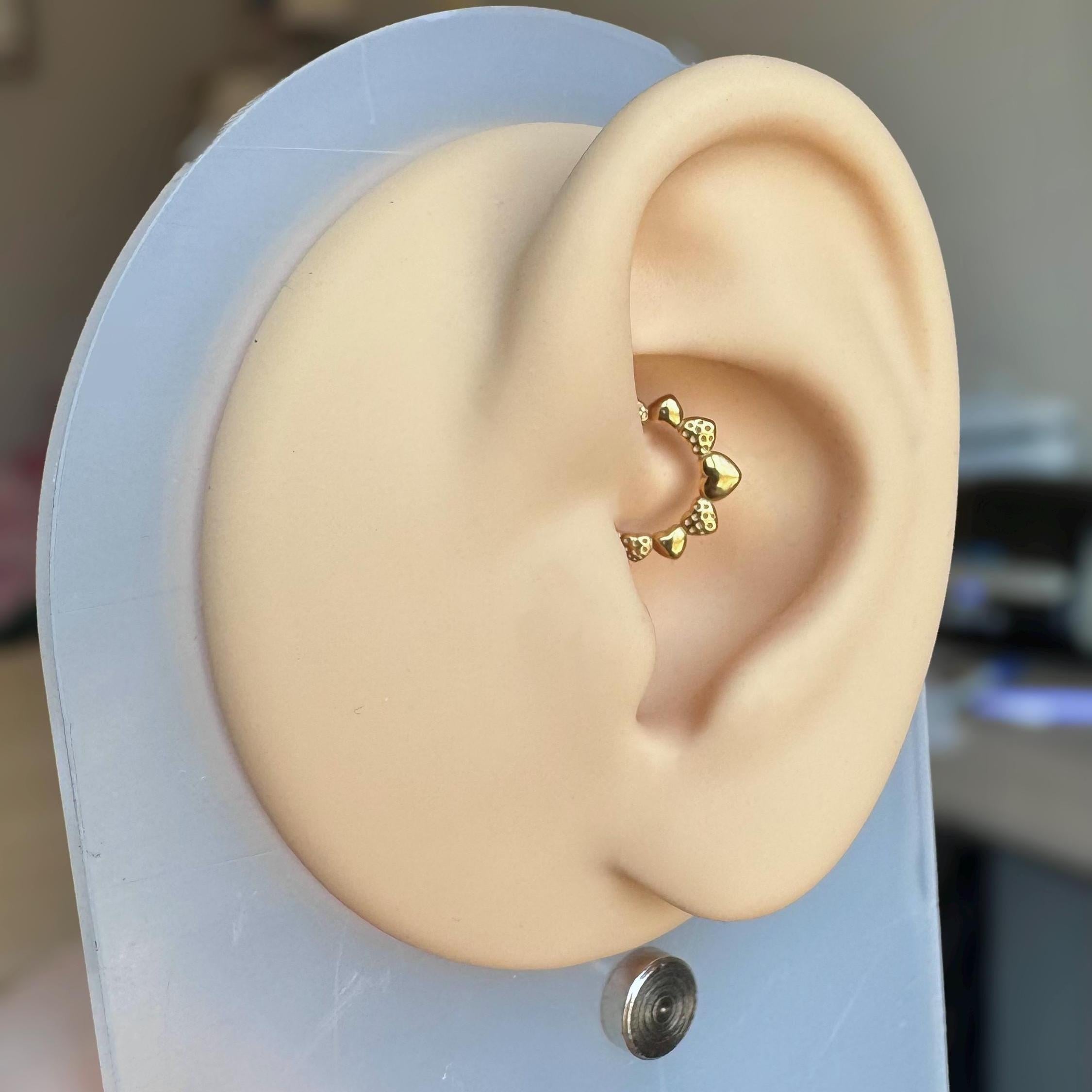 Sweetheart's Bloom Daith Earring-Daith Earring-Elara Body Jewelry