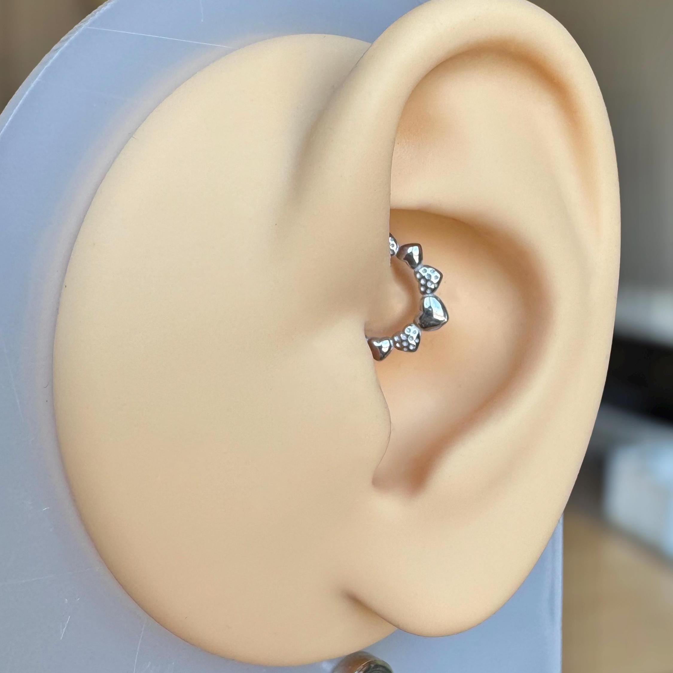 Sweetheart's Bloom Daith Earring-Daith Earring-Elara Body Jewelry