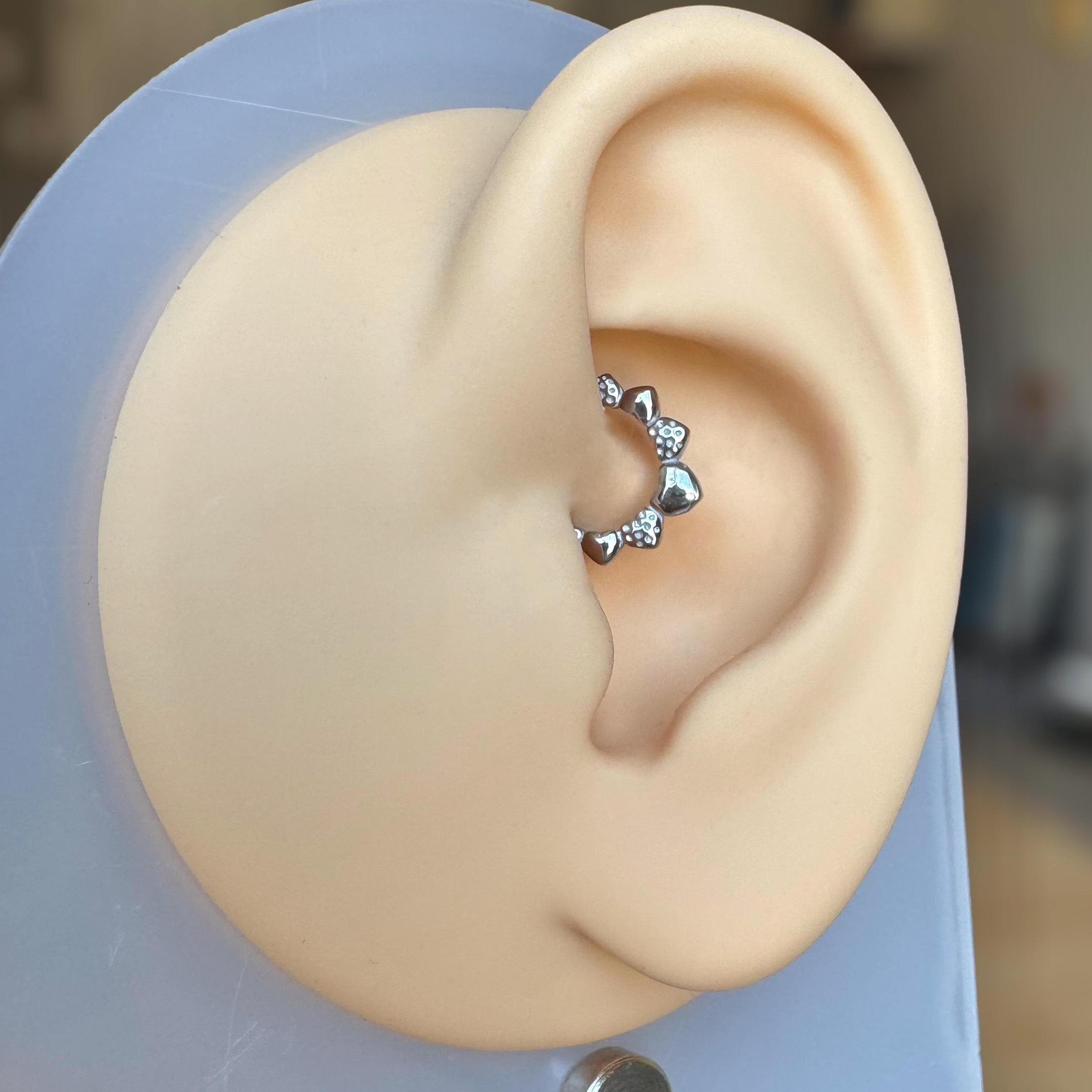 Sweetheart's Bloom Daith Earring-Daith Earring-Elara Body Jewelry