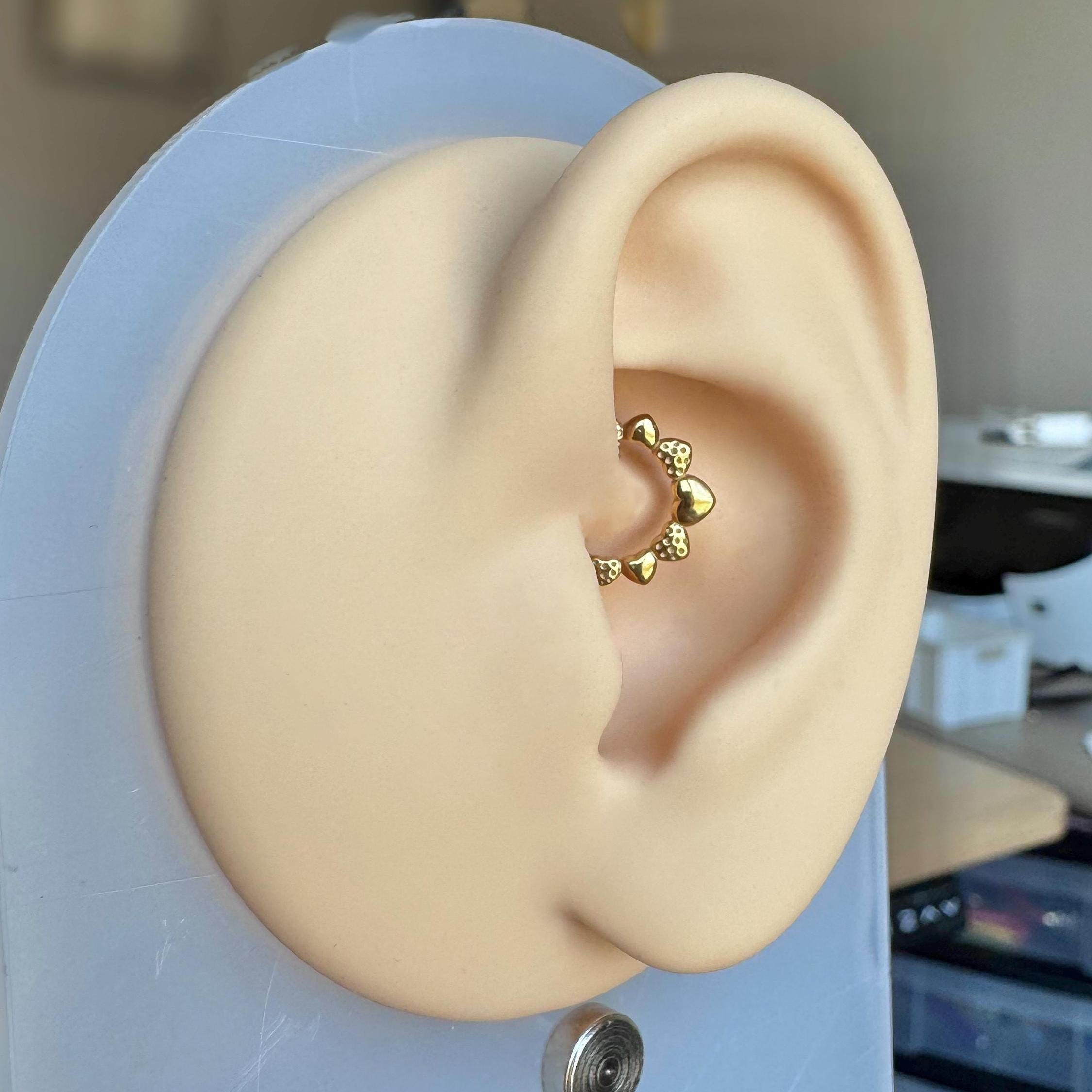Sweetheart's Bloom Daith Earring-Daith Earring-Elara Body Jewelry