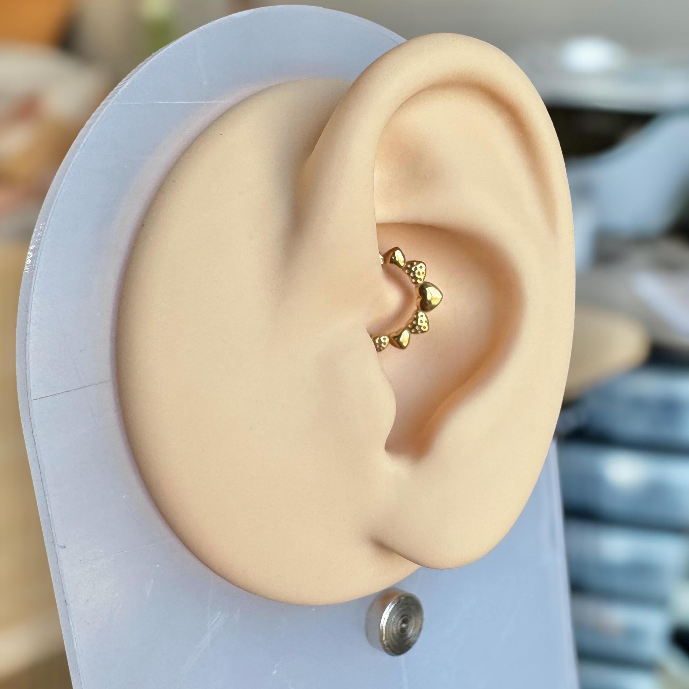 Sweetheart's Bloom Daith Earring-Daith Earring-Elara Body Jewelry