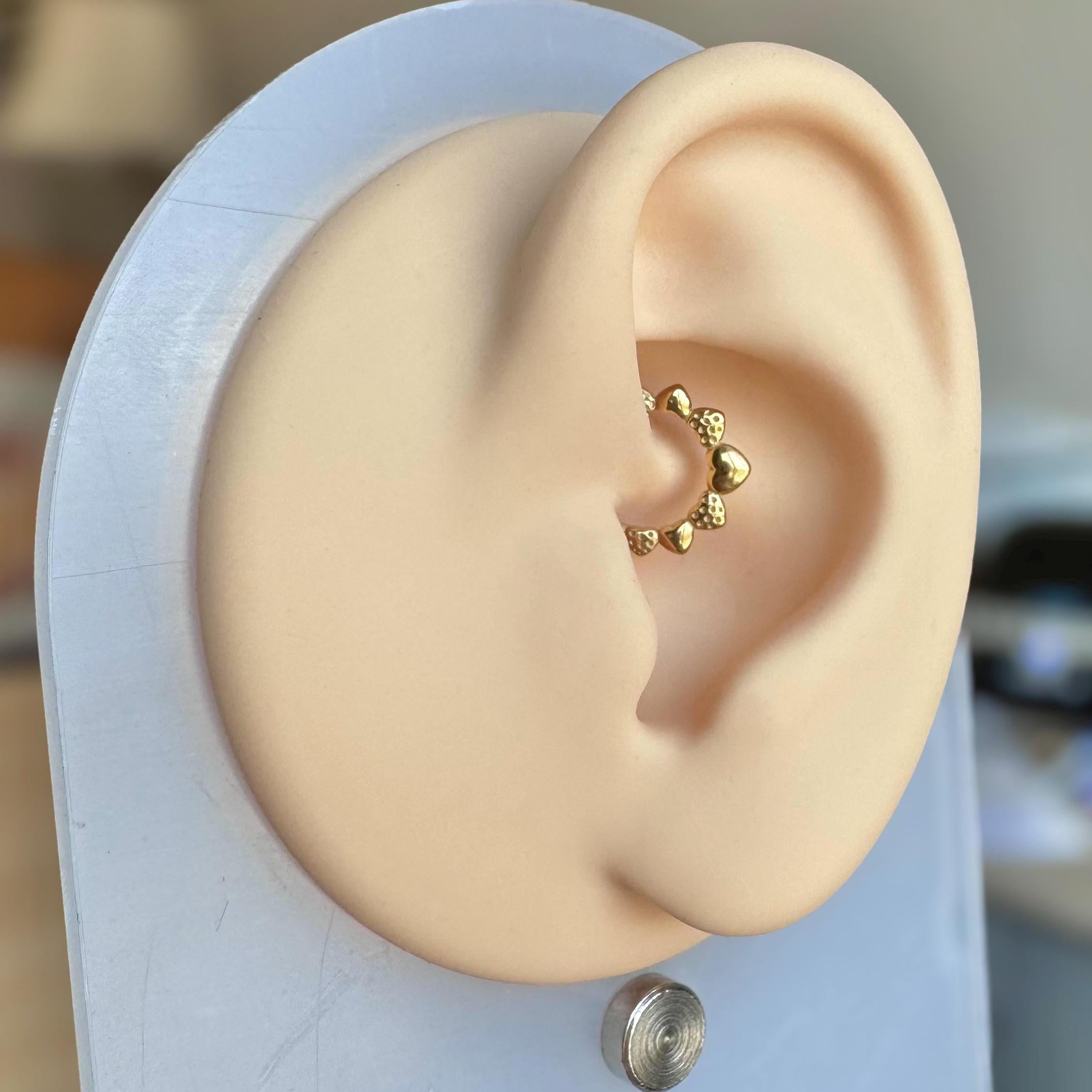 Sweetheart's Bloom Daith Earring-Daith Earring-Elara Body Jewelry
