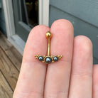 The Black Pearl II Belly Button Ring-Belly Button Rings-Elara Body Jewelry