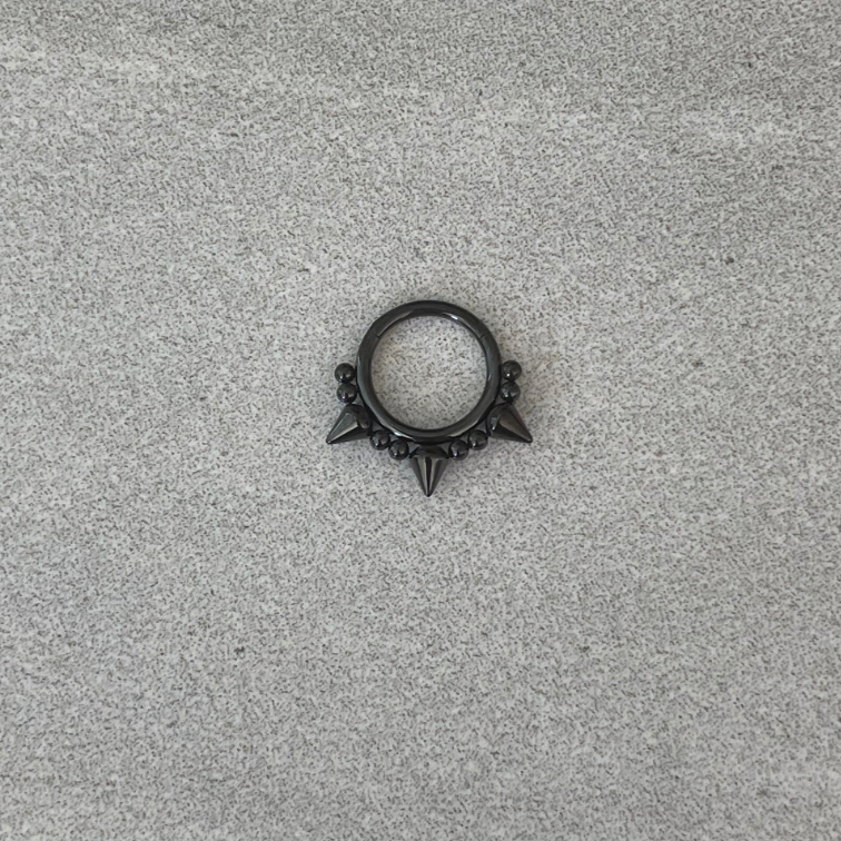 Thornlight Halo Daith Earring-Daith Earring-8mm-Black-Elara Body Jewelry