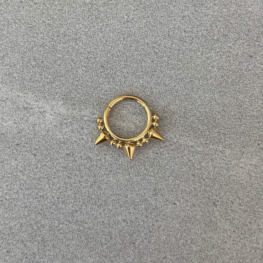 Thornlight Halo Daith Earring-Daith Earring-8mm-Gold-Elara Body Jewelry