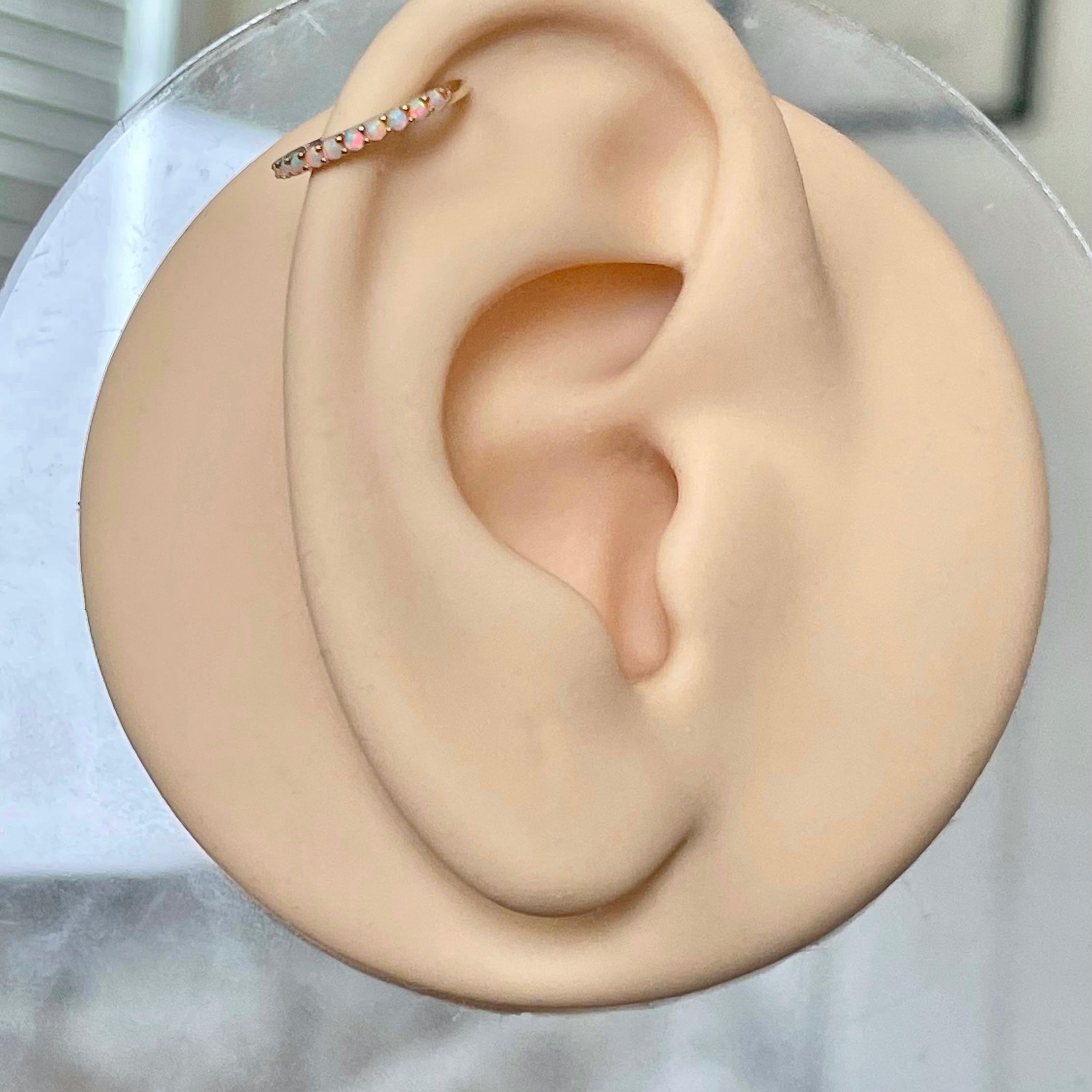 Verite Opale Helix Earring-Cartilage Earring-Elara Body Jewelry