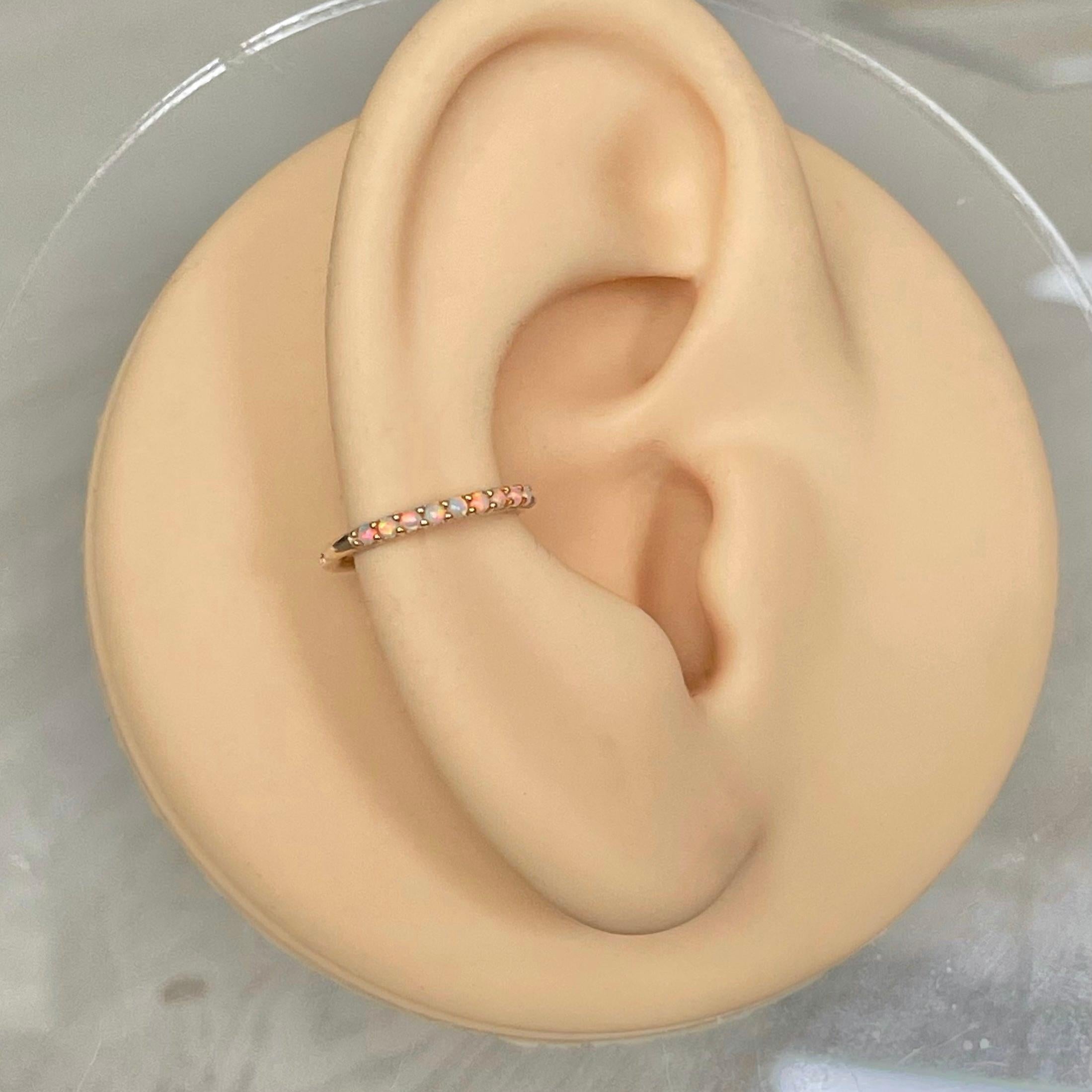 Verite Opale Helix Earring-Cartilage Earring-Elara Body Jewelry