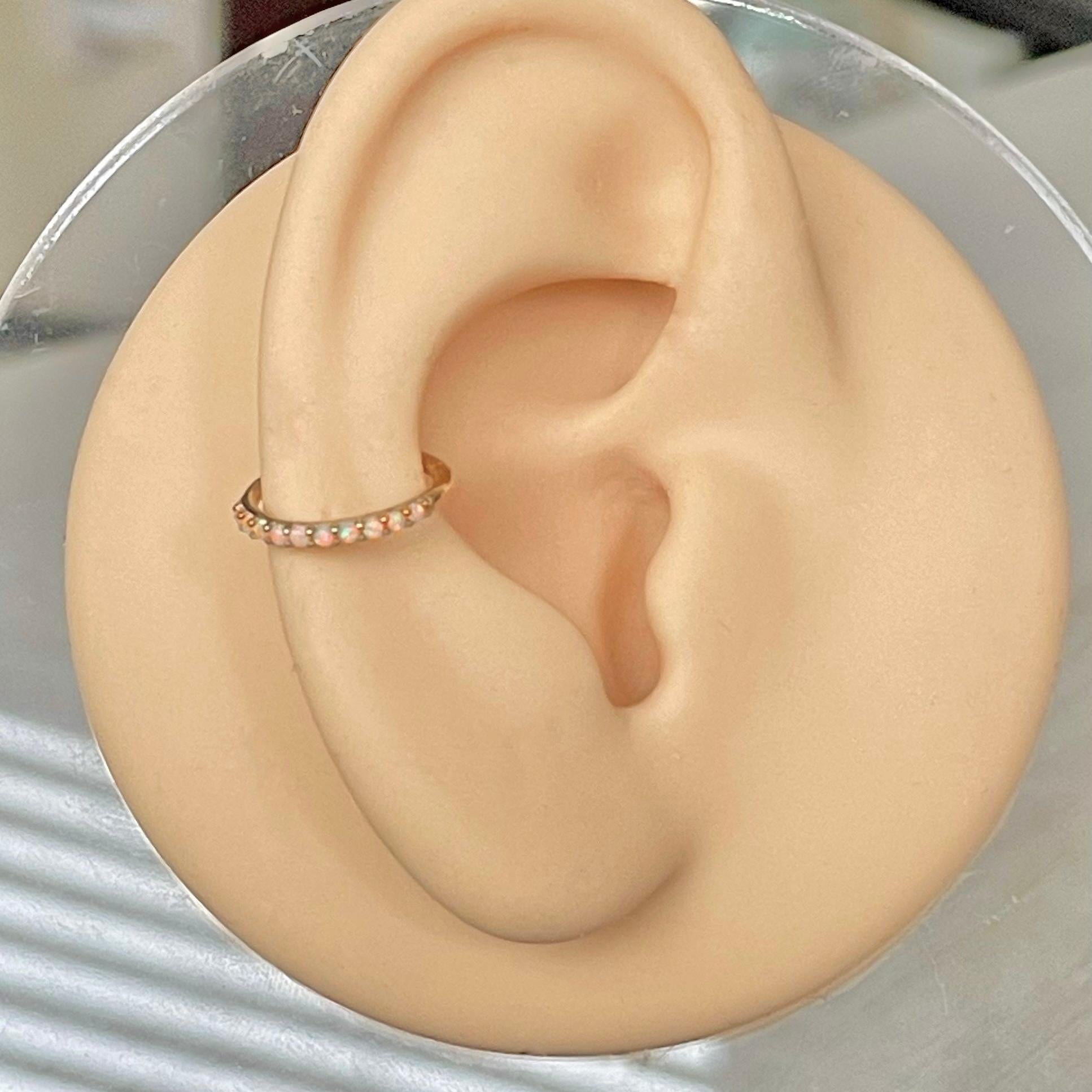 Verite Opale Helix Earring-Cartilage Earring-Elara Body Jewelry
