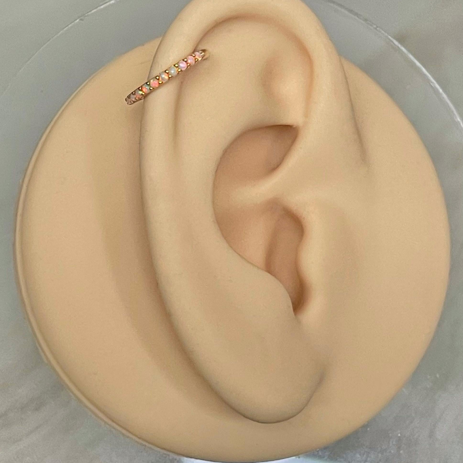 Verite Opale Helix Earring-Cartilage Earring-Elara Body Jewelry