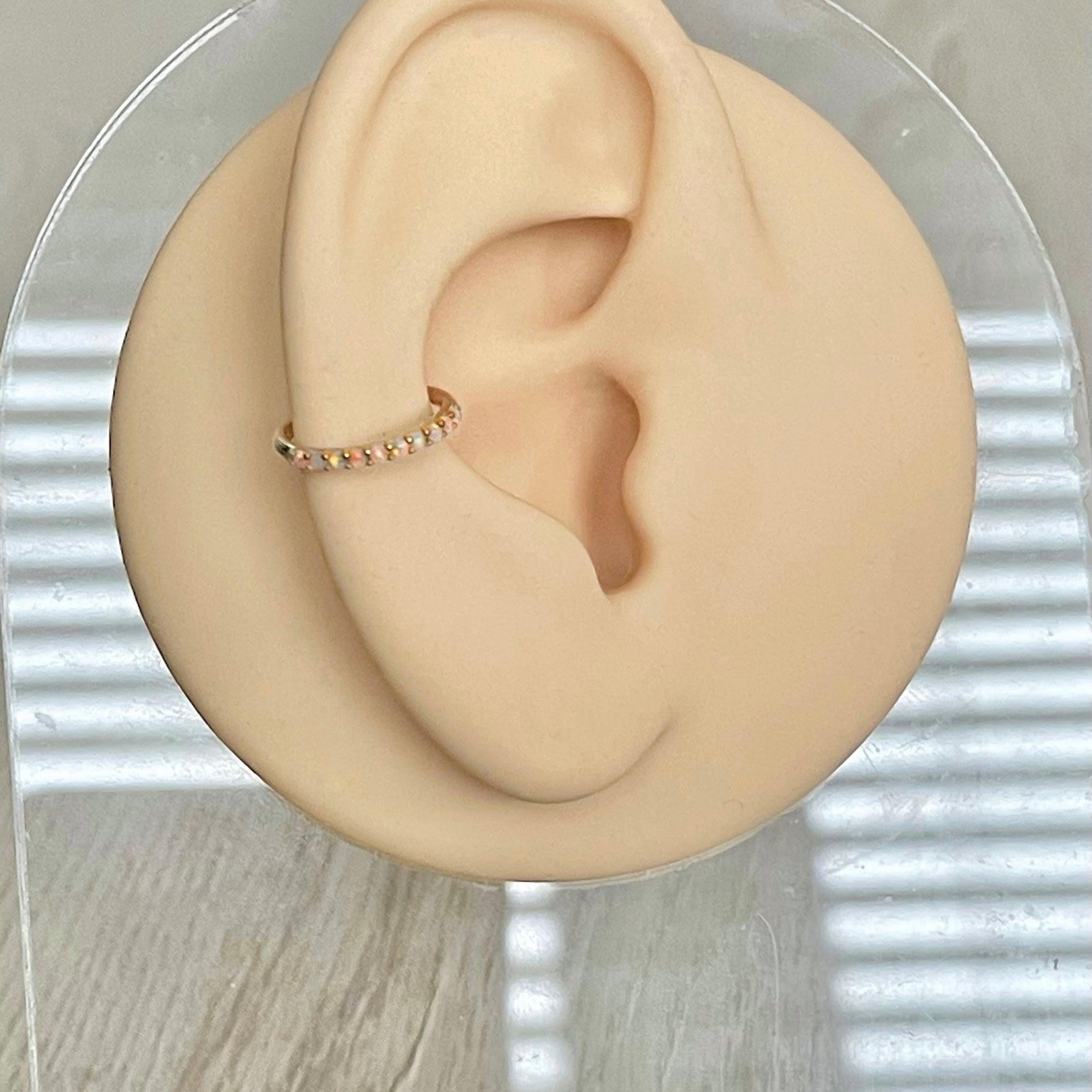 Verite Opale Helix Earring-Cartilage Earring-Elara Body Jewelry