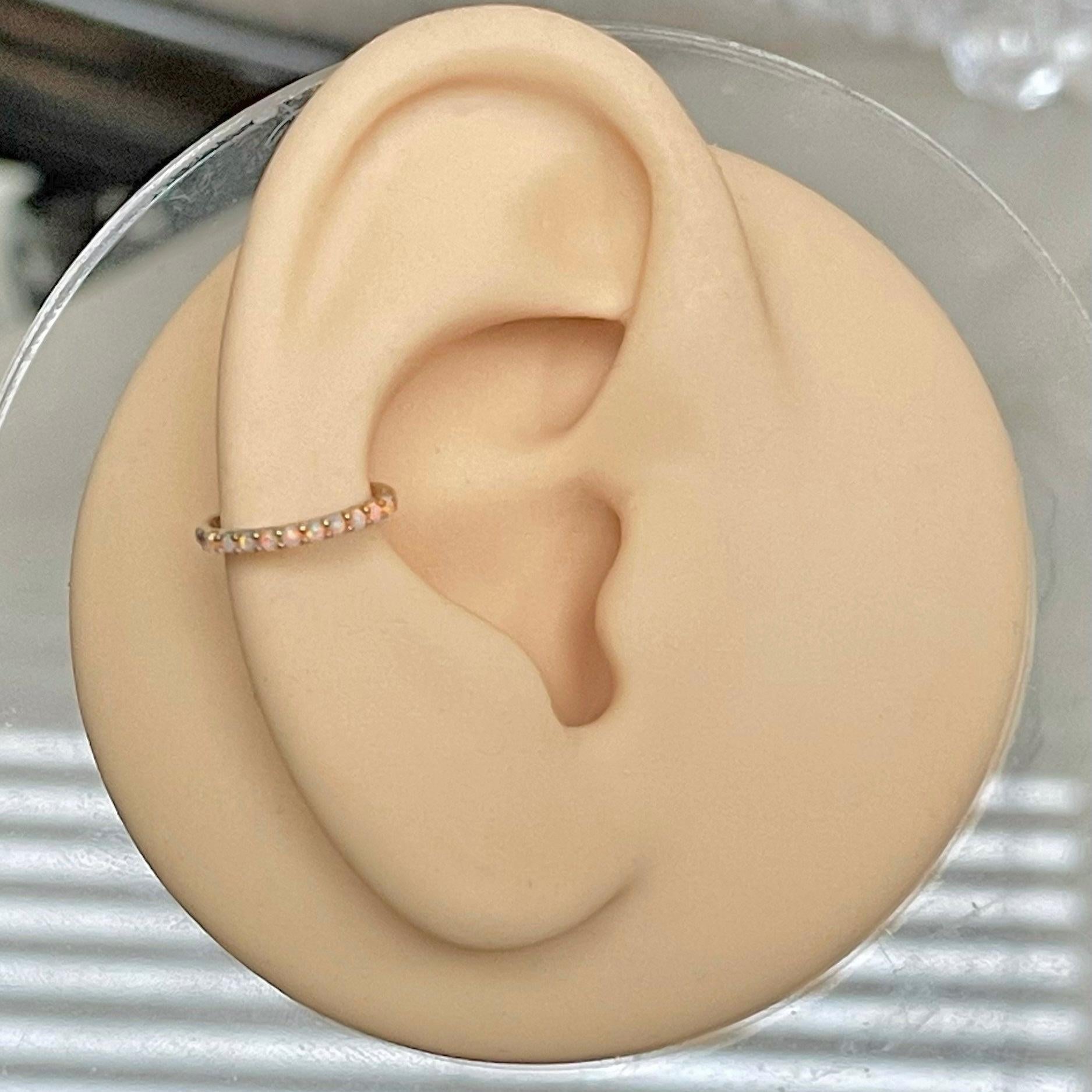 Verite Opale Helix Earring-Cartilage Earring-Elara Body Jewelry