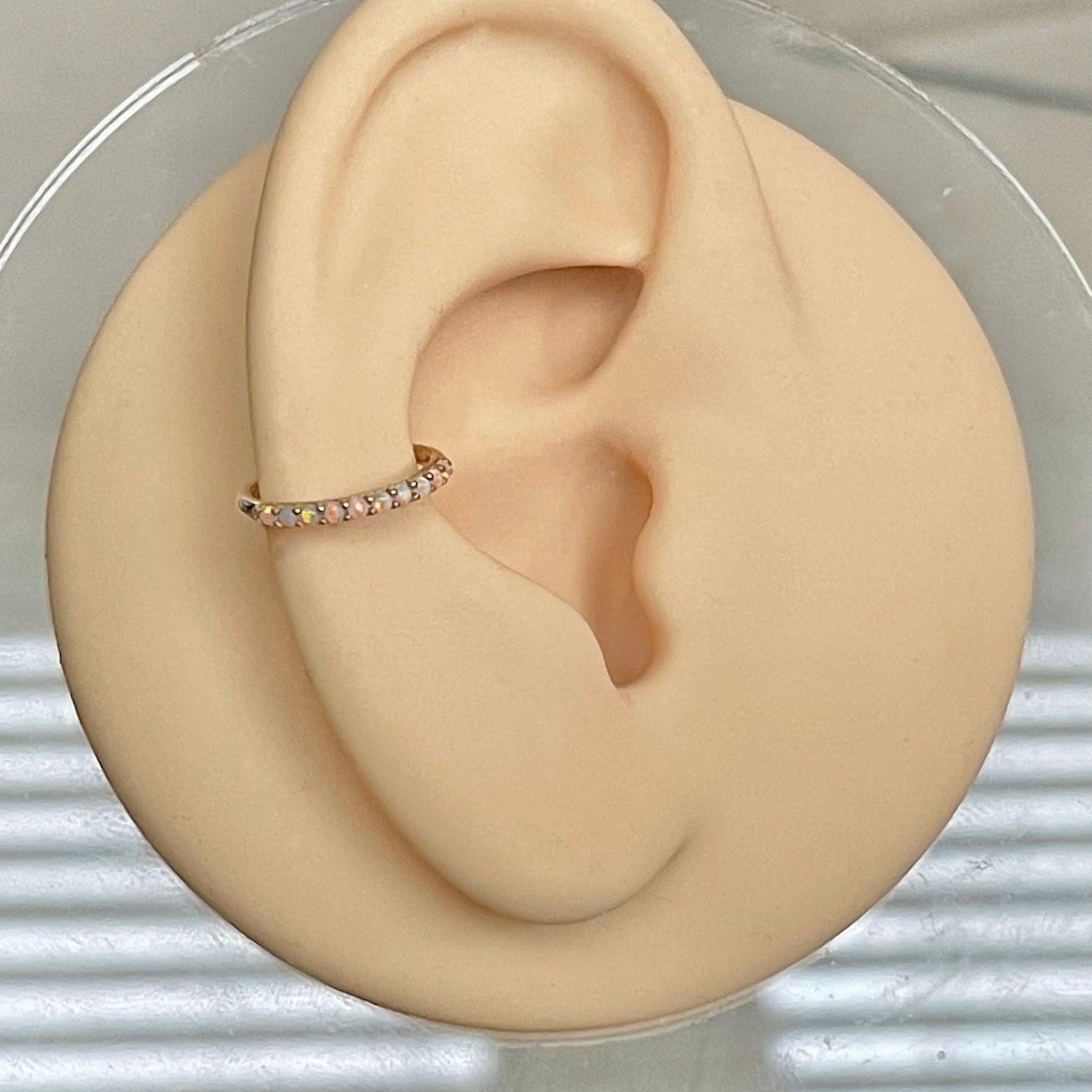 Verite Opale Helix Earring-Cartilage Earring-Elara Body Jewelry