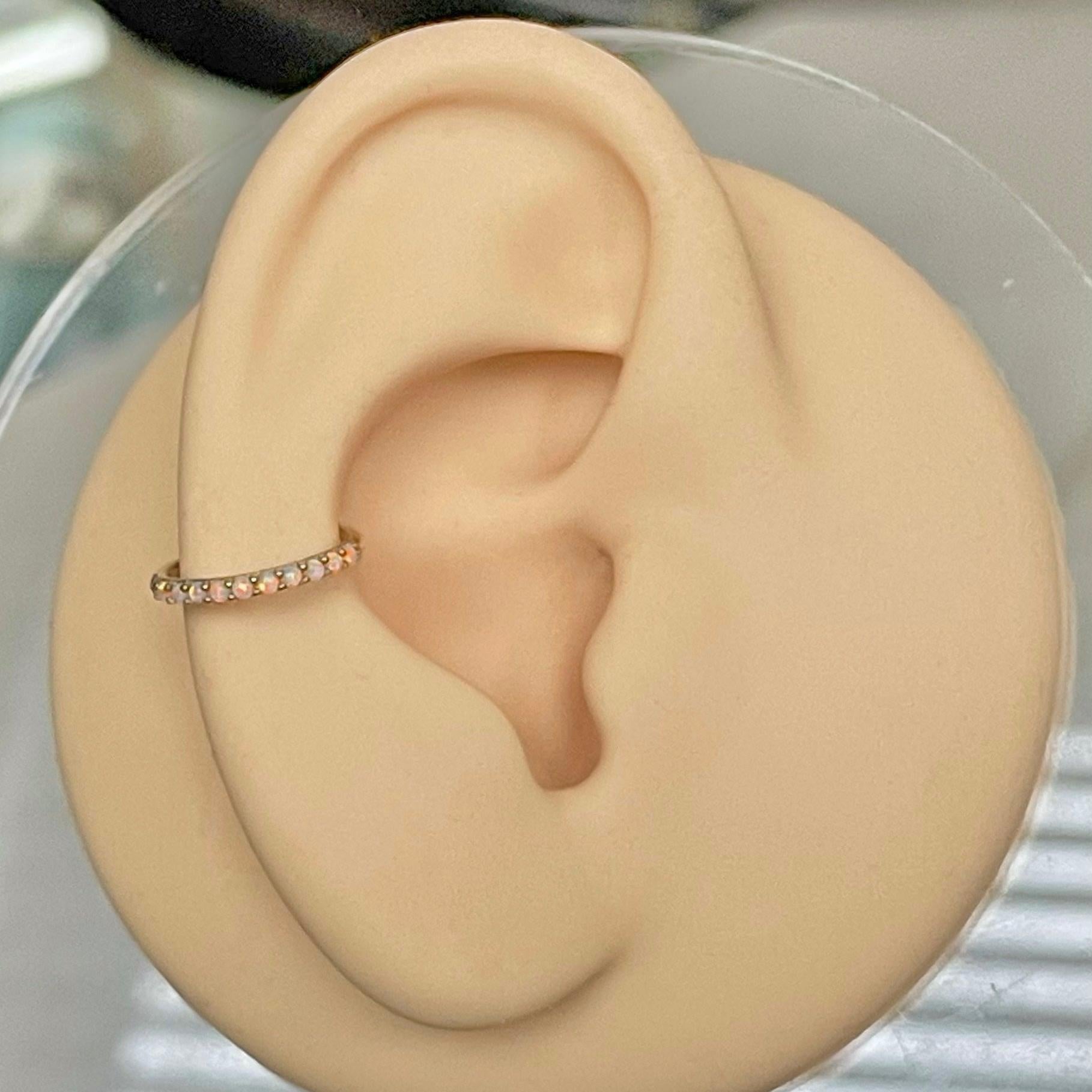 Verite Opale Helix Earring-Cartilage Earring-Elara Body Jewelry