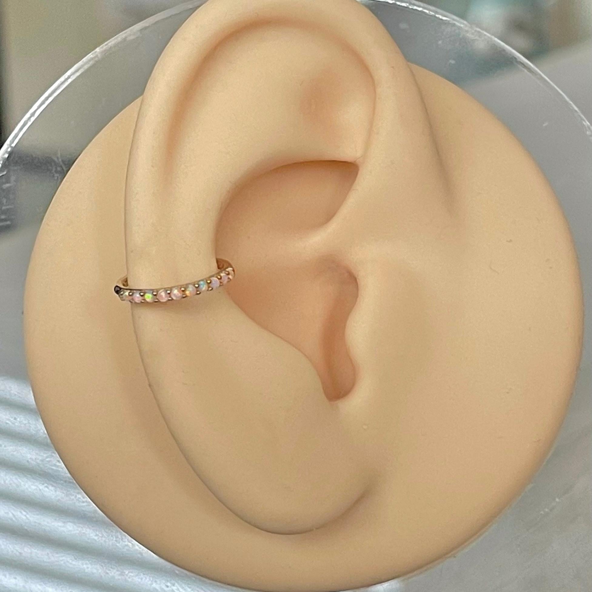 Verite Opale Helix Earring-Cartilage Earring-Elara Body Jewelry