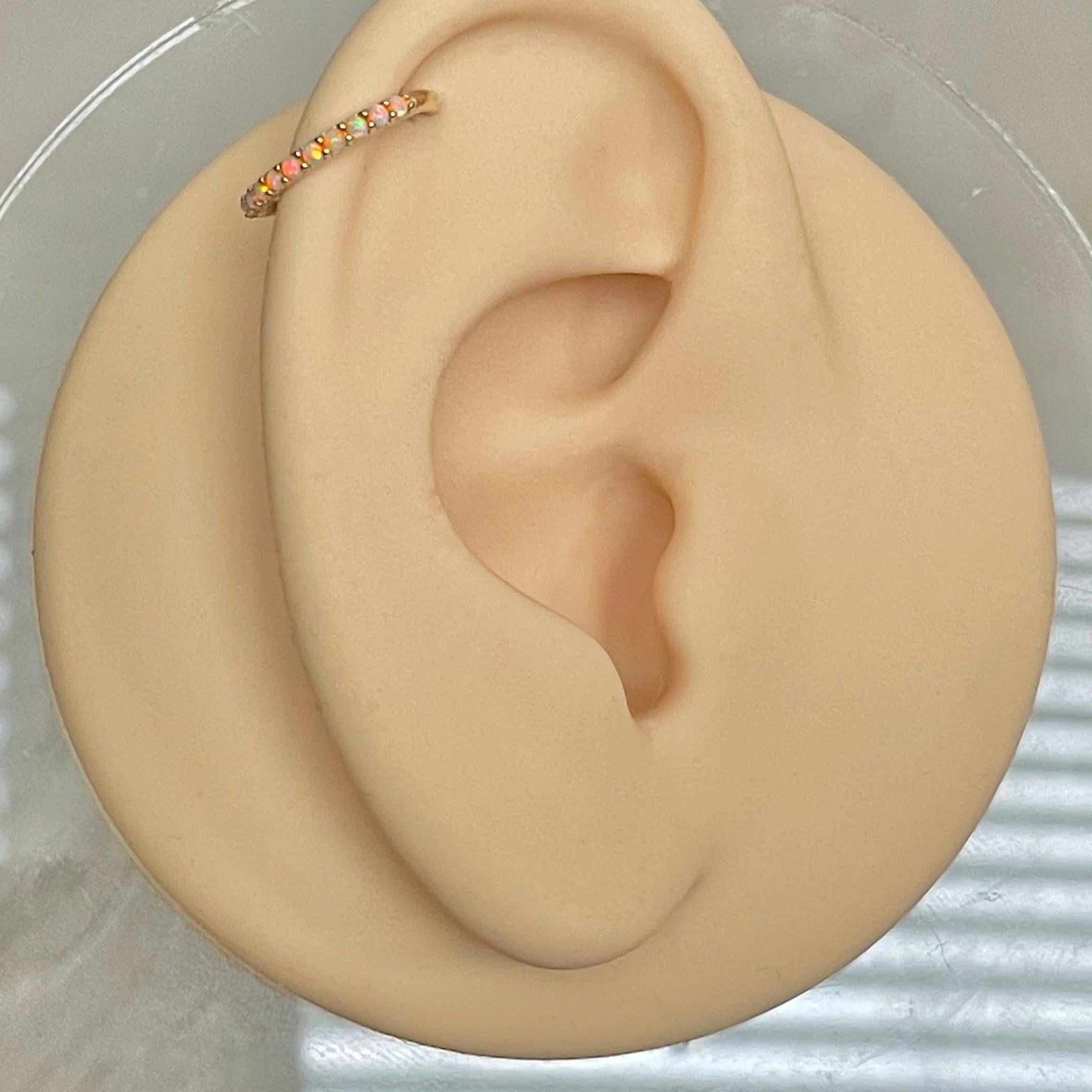 Verite Opale Helix Earring-Cartilage Earring-Elara Body Jewelry