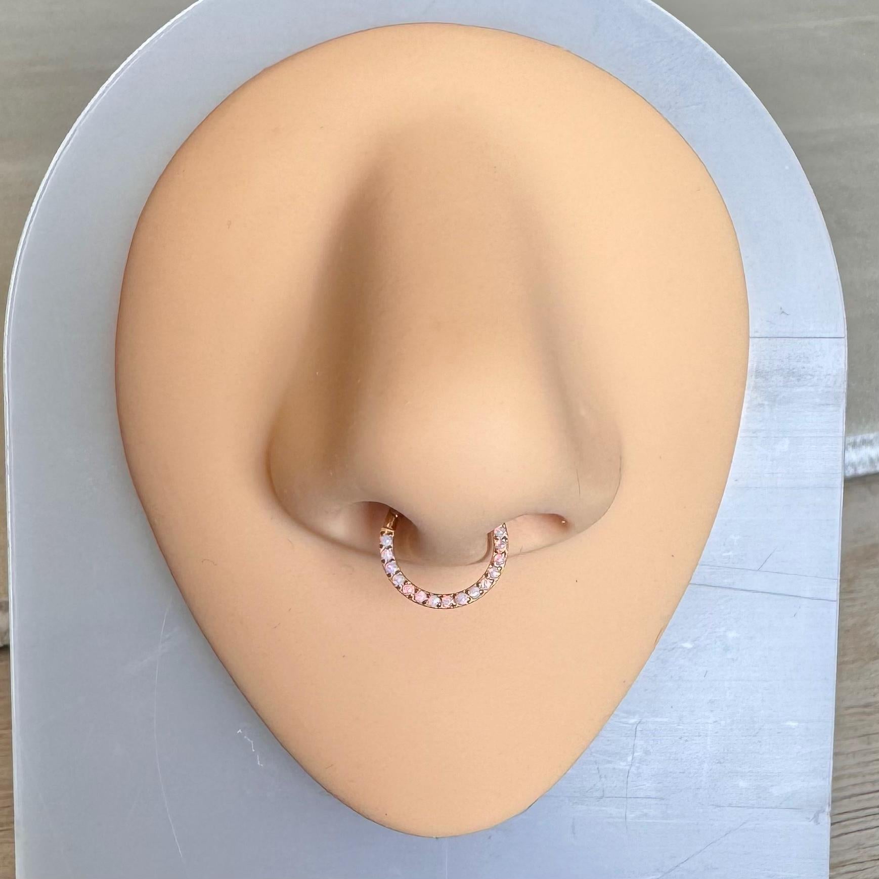 Verite Opale Septum Ring-Septum Ring-Elara Body Jewelry