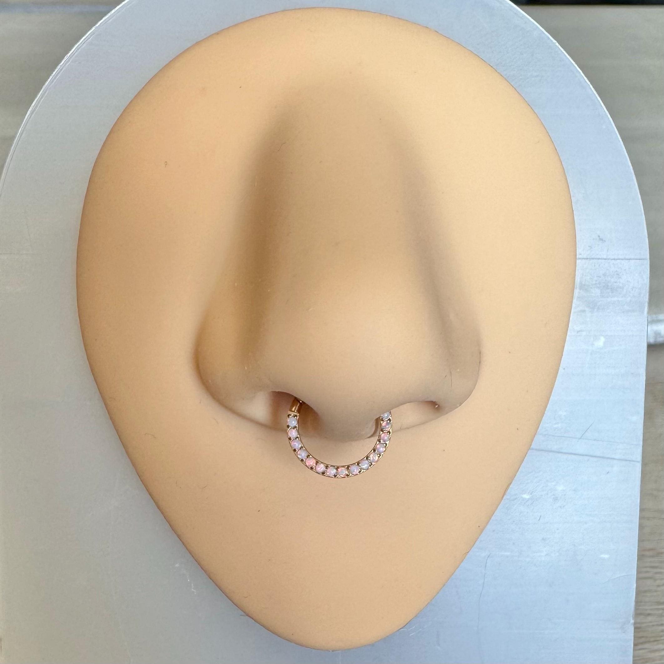 Verite Opale Septum Ring-Septum Ring-Elara Body Jewelry