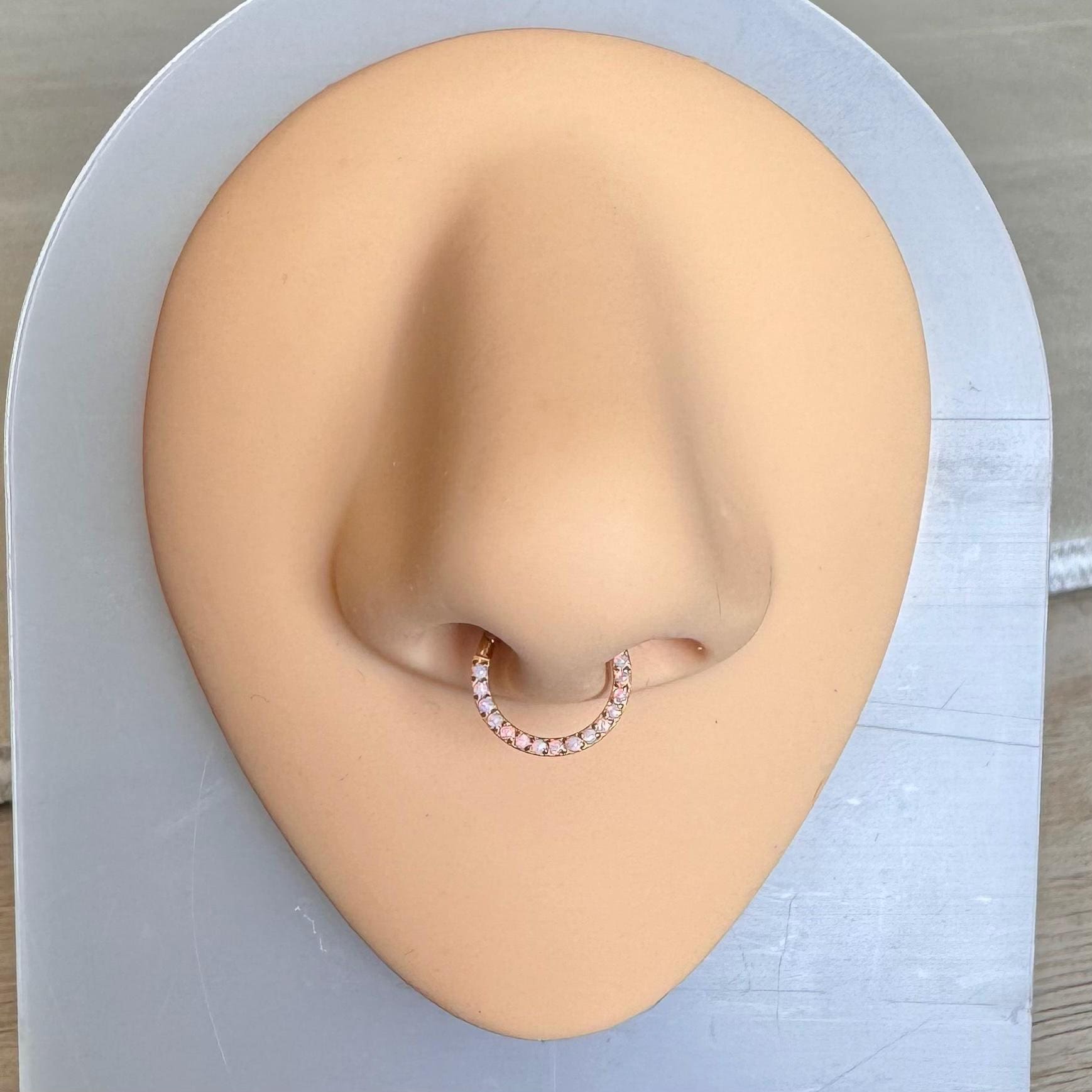 Verite Opale Septum Ring-Septum Ring-Elara Body Jewelry