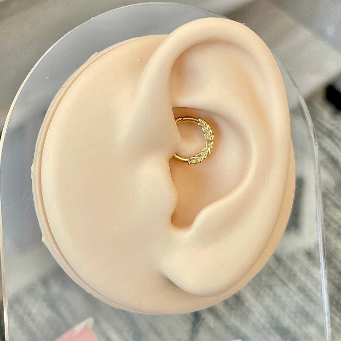 Vine of Dreams Daith Earring-Daith Earring-Gold-Elara Body Jewelry