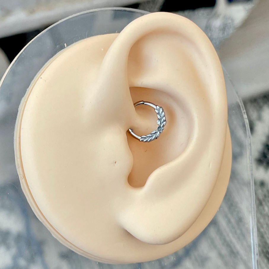 Vine of Dreams Daith Earring-Daith Earring-Silver-Elara Body Jewelry