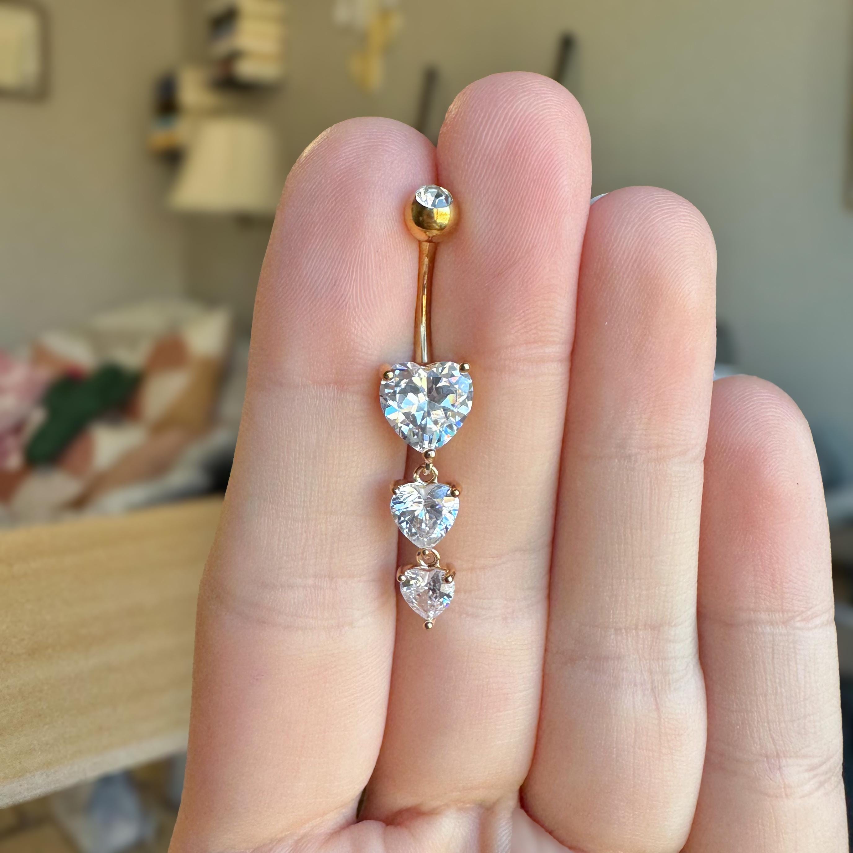 Viva Couer Belly Button Ring-Belly Button Rings-Elara Body Jewelry