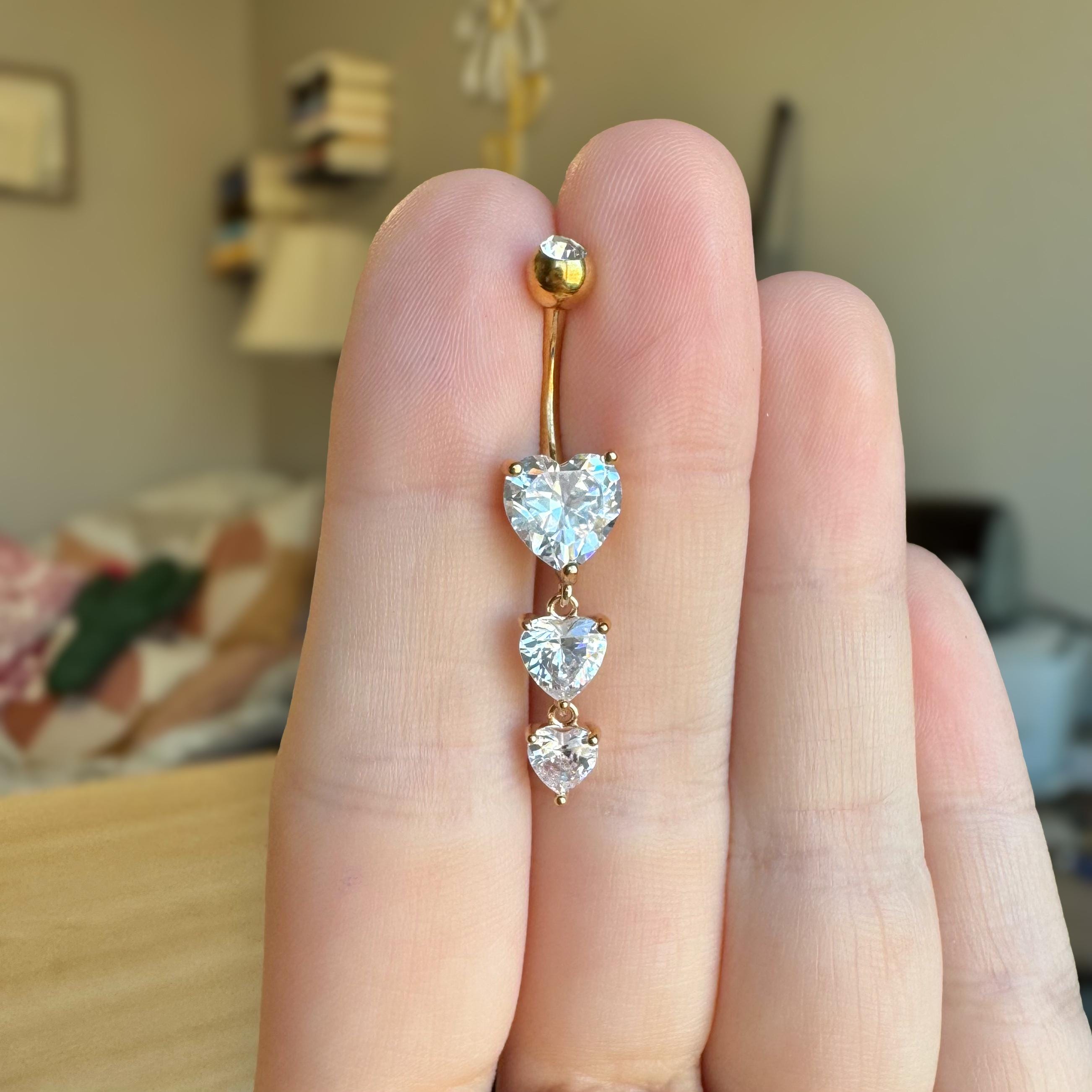 Viva Couer Belly Button Ring-Belly Button Rings-Elara Body Jewelry