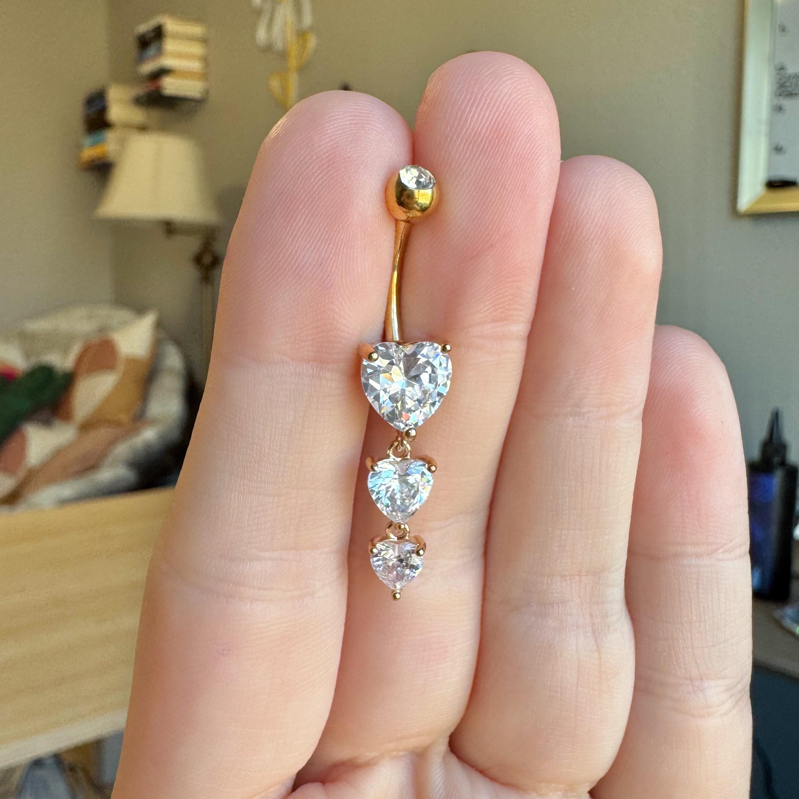 Viva Couer Belly Button Ring-Belly Button Rings-Elara Body Jewelry