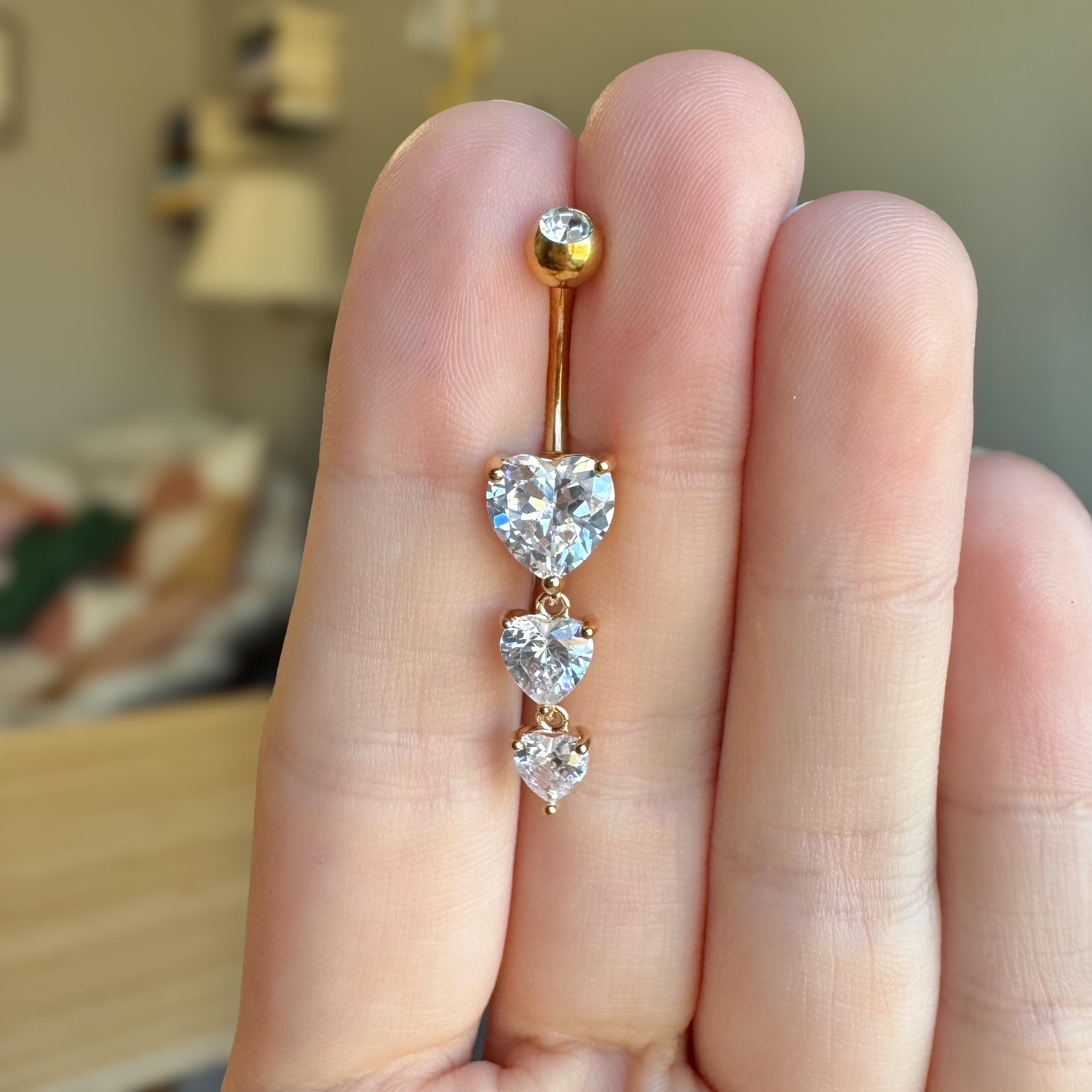 Viva Couer Belly Button Ring-Belly Button Rings-Elara Body Jewelry