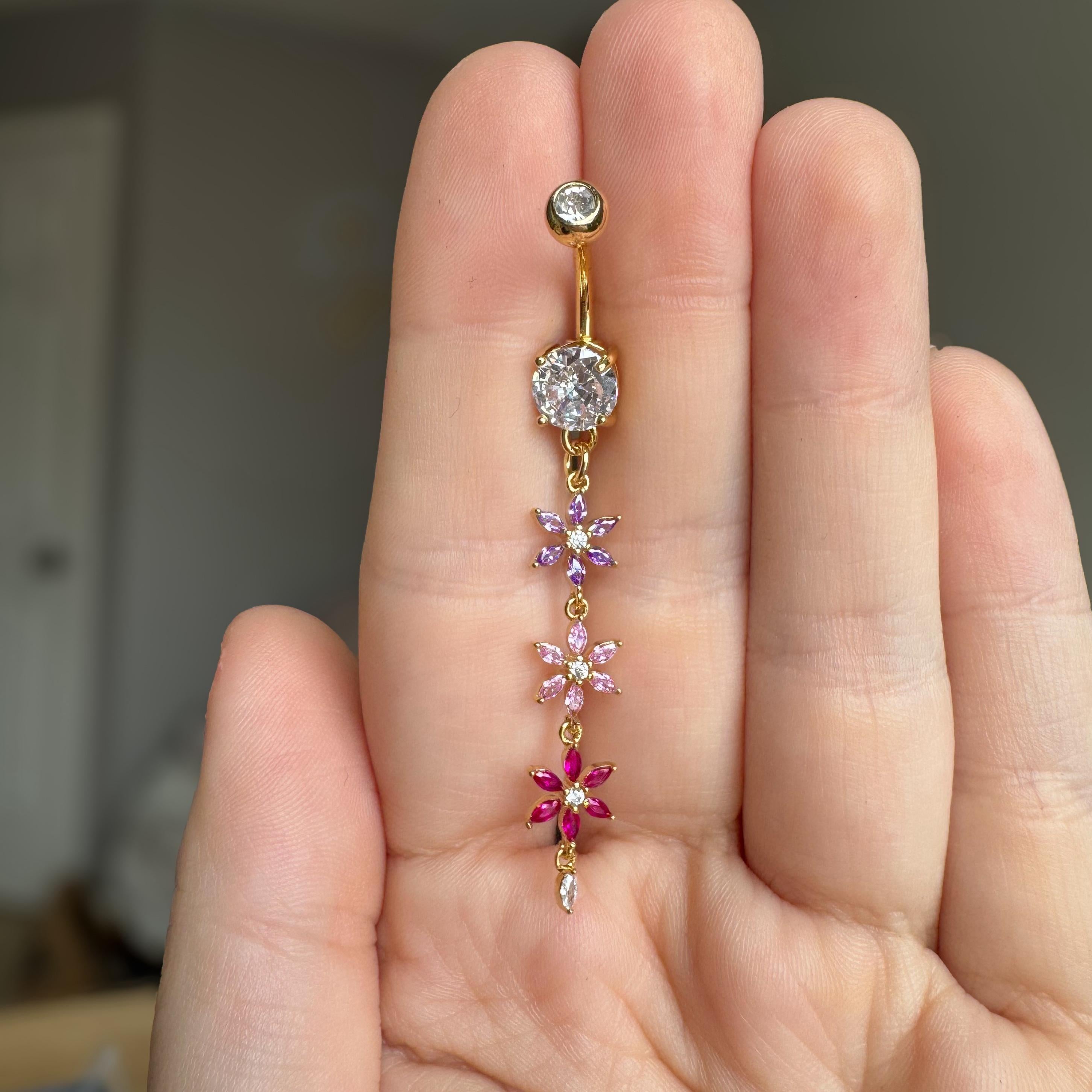 Wisteria Arbor Belly Button Ring-Belly Button Rings-Elara Body Jewelry