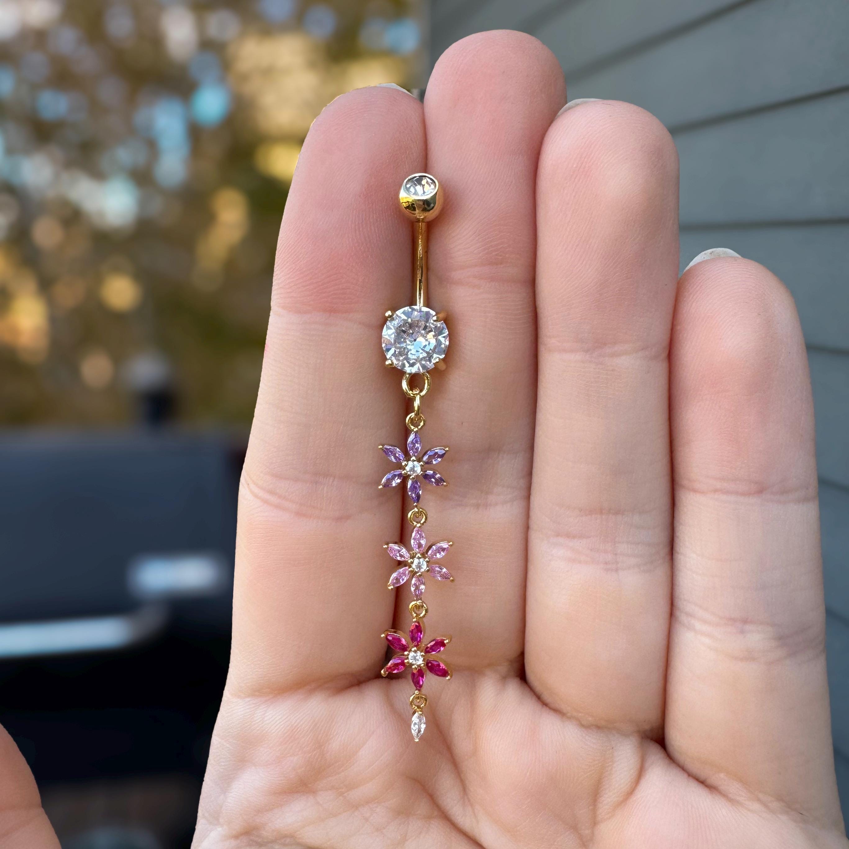 Wisteria Arbor Belly Button Ring-Belly Button Rings-Elara Body Jewelry