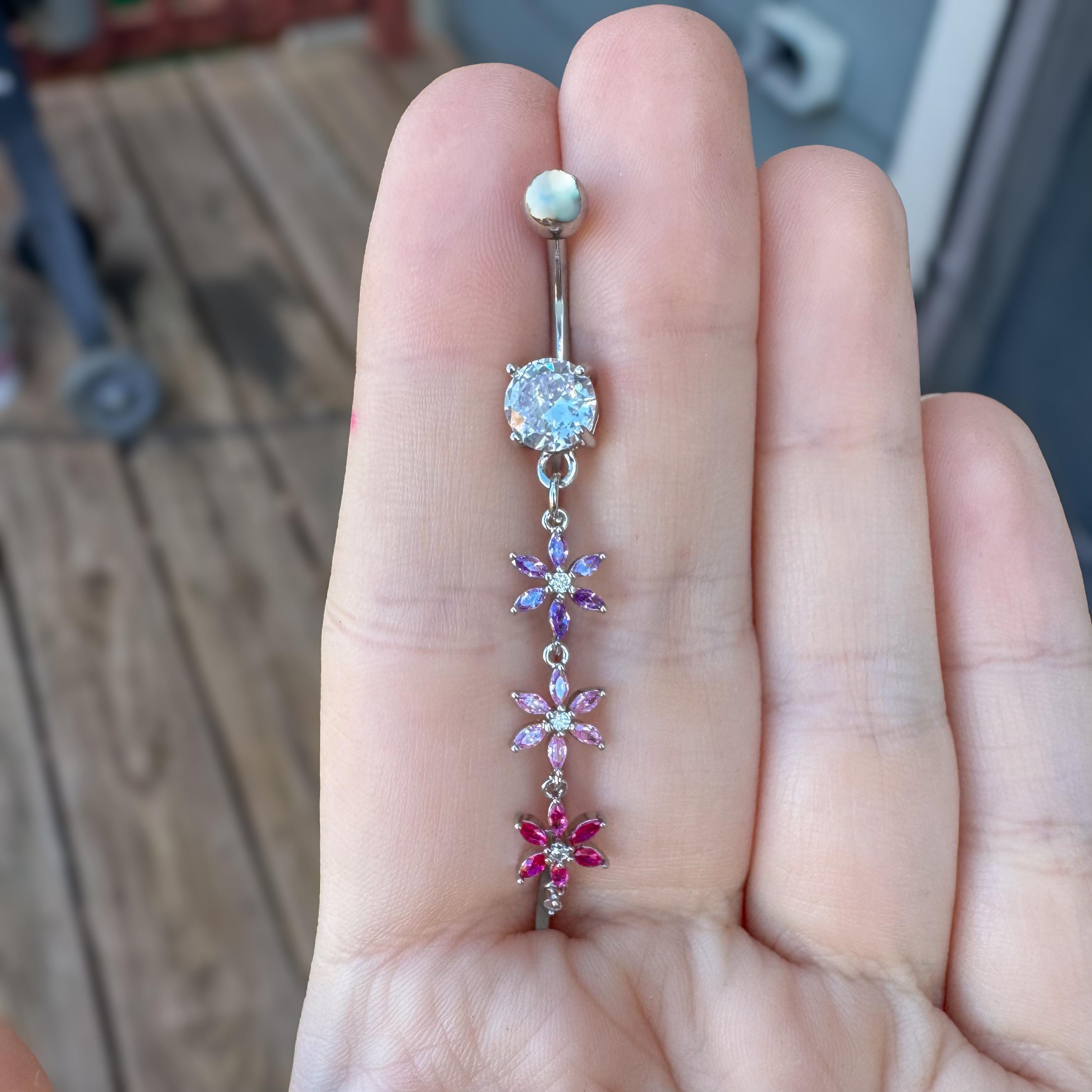 Wisteria Arbor Belly Button Ring-Belly Button Rings-Elara Body Jewelry