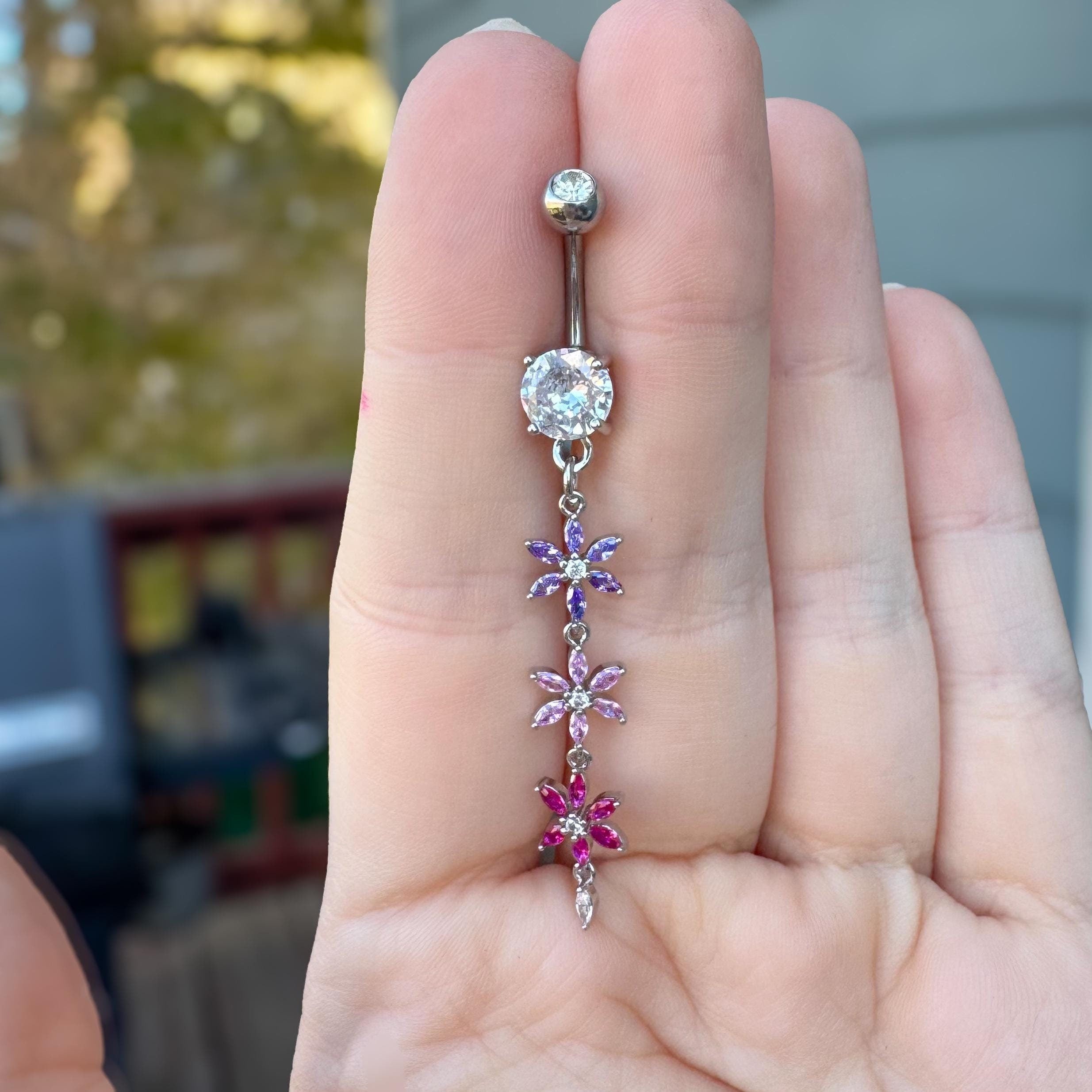 Wisteria Arbor Belly Button Ring-Belly Button Rings-Elara Body Jewelry