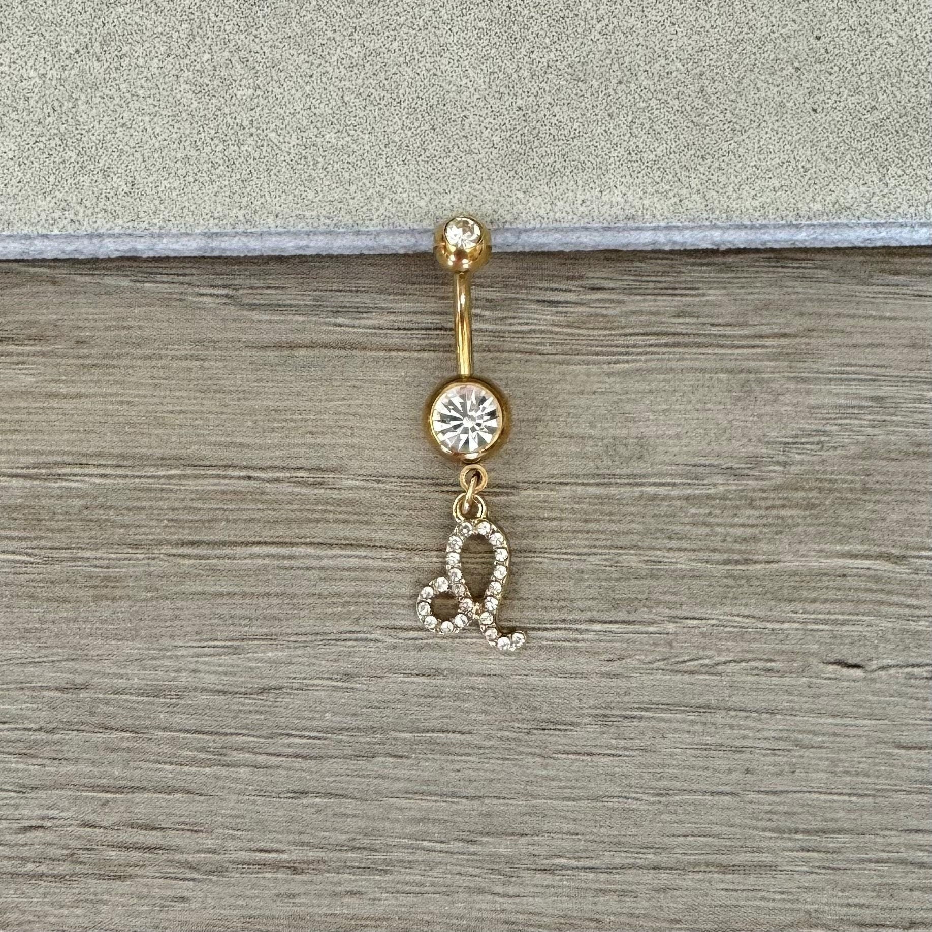 Zodiac Sign Belly Button Ring-Belly Button Rings-Elara Body Jewelry