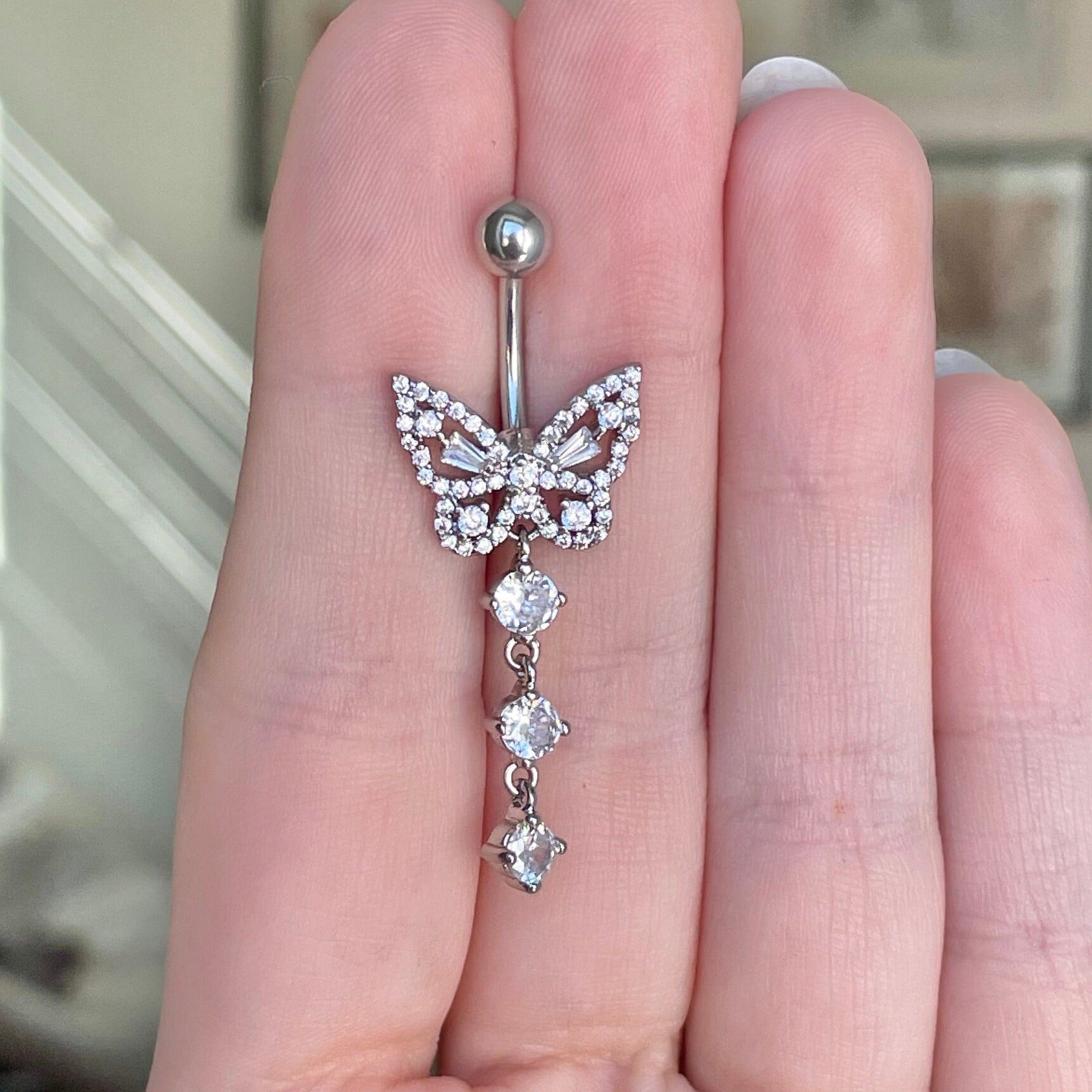 Aeris Belly Button Ring-Belly Button Rings-Elara Body Jewelry