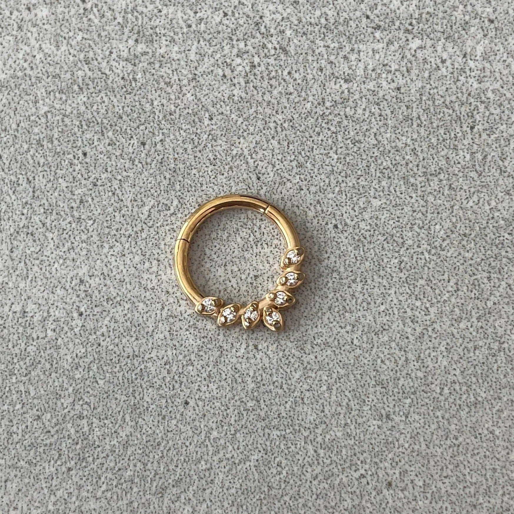 Althea Aura Daith Earring-Daith Earring-Gold-8mm Inner Diameter-Elara Body Jewelry