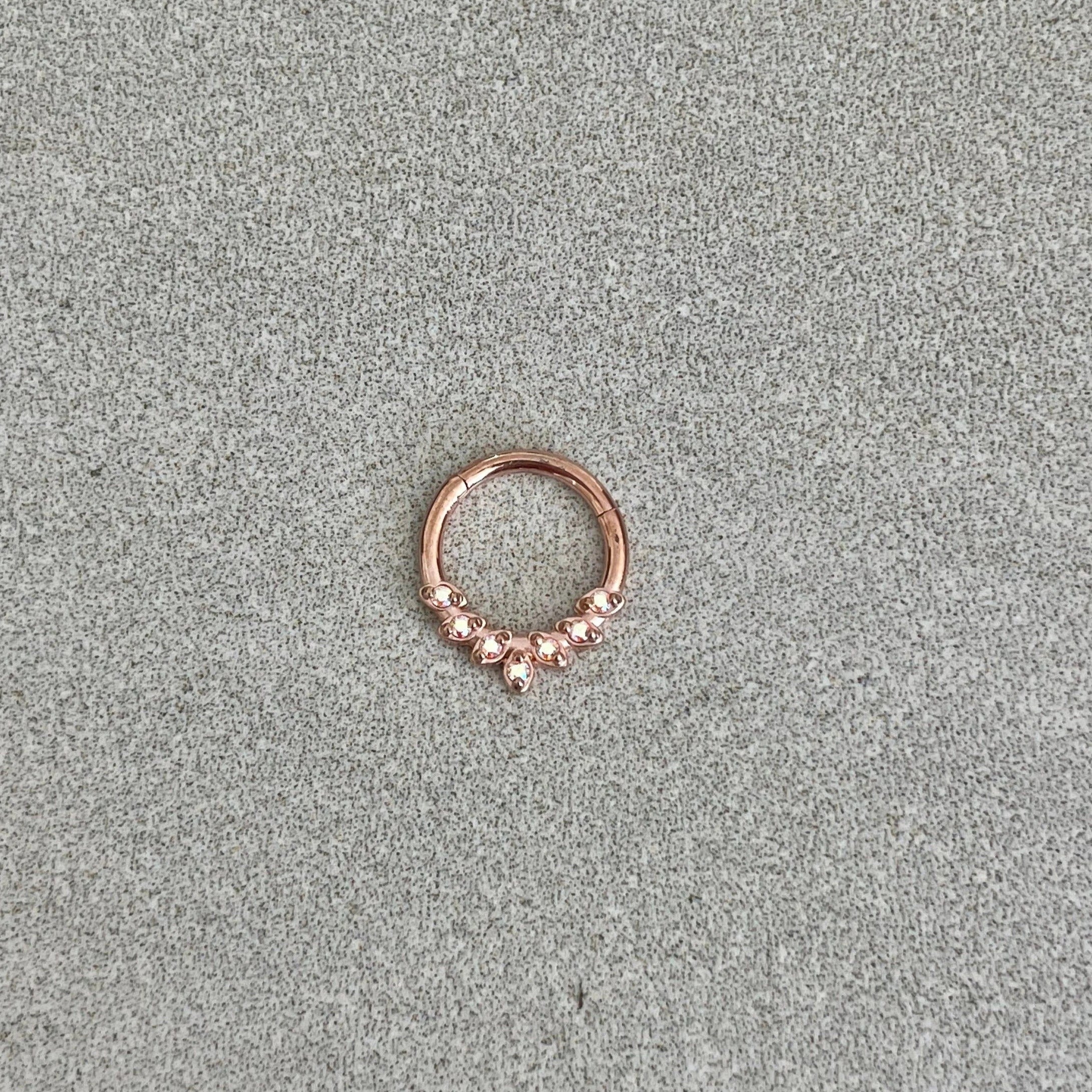 Althea Aura Daith Earring-Daith Earring-Rose gold-8mm-Elara Body Jewelry