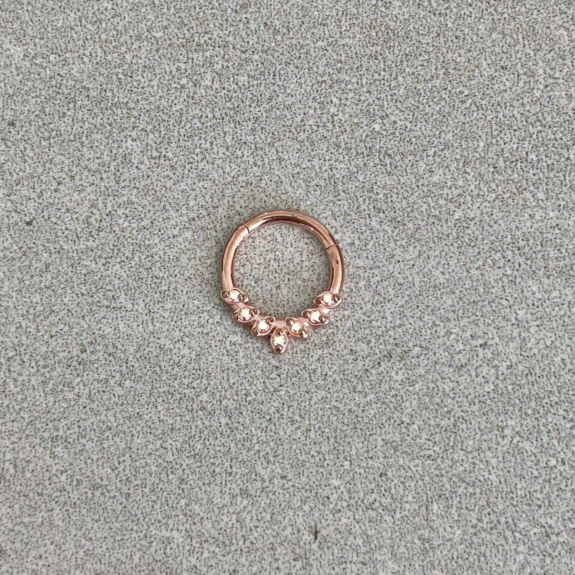 Althea Aura Daith Earring-Daith Earring-Rose gold-8mm Inner Diameter-Elara Body Jewelry