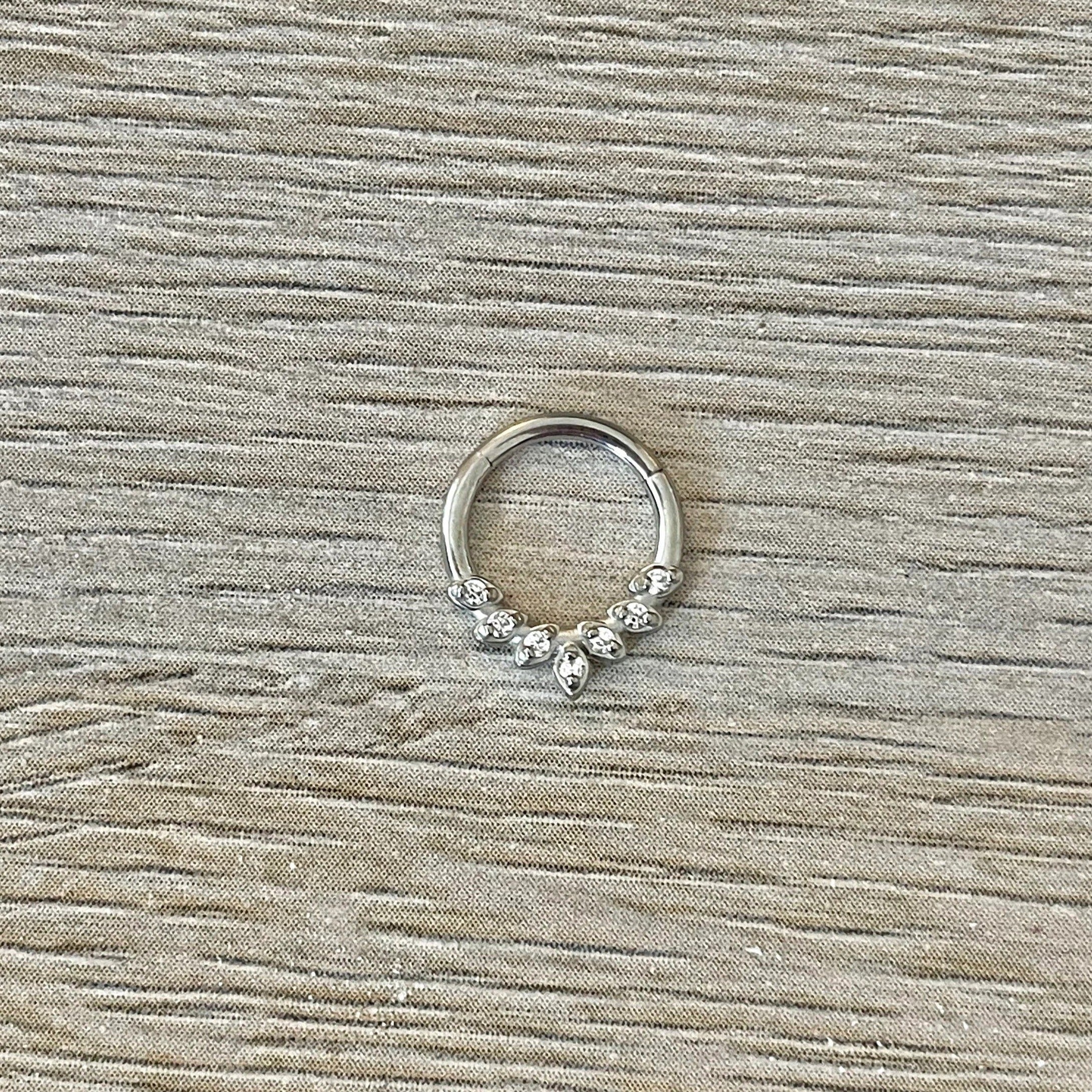 Althea Aura Daith Earring-Daith Earring-Silver-8mm Diameter-Elara Body Jewelry