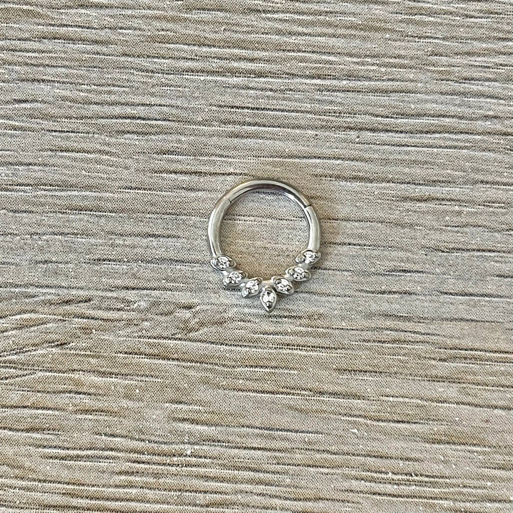 Althea Aura Daith Earring-Daith Earring-Silver-8mm Diameter-Elara Body Jewelry