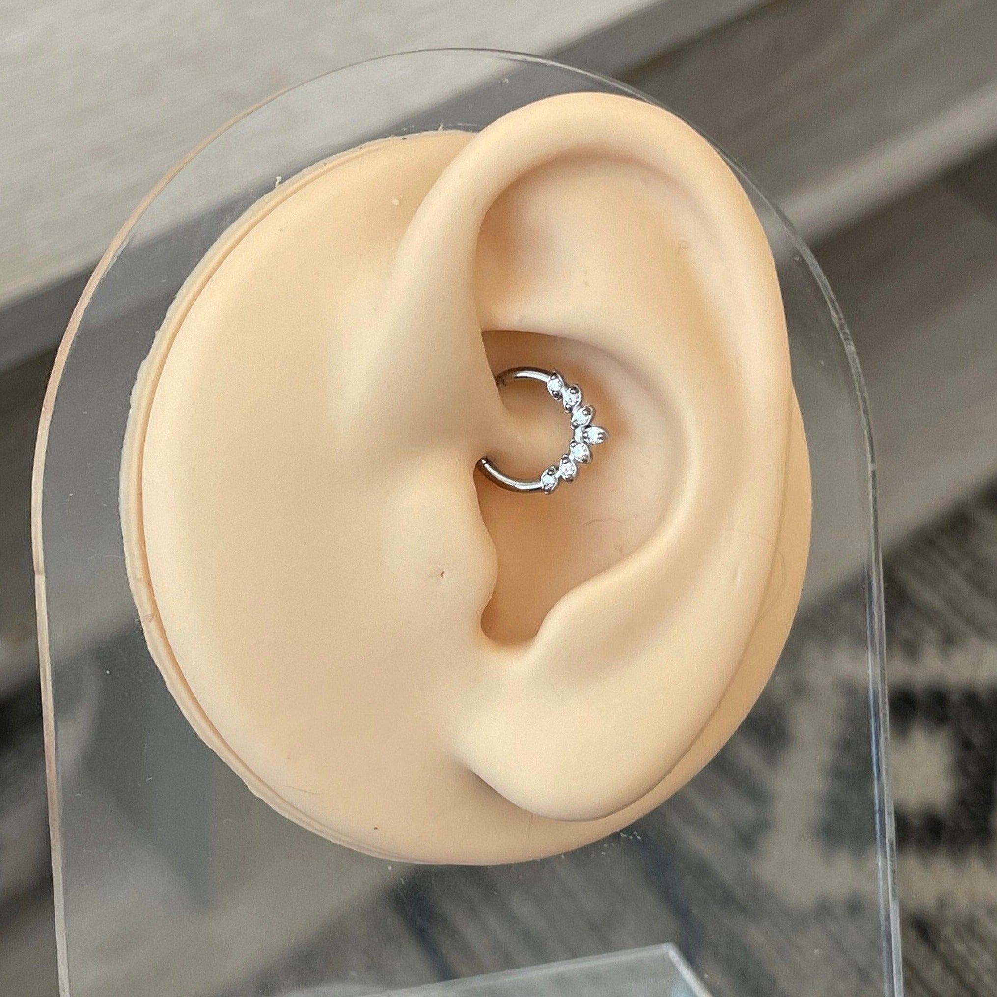 Althea Aura Daith Earring-Daith Earring-Silver-8mm Inner Diameter-Elara Body Jewelry