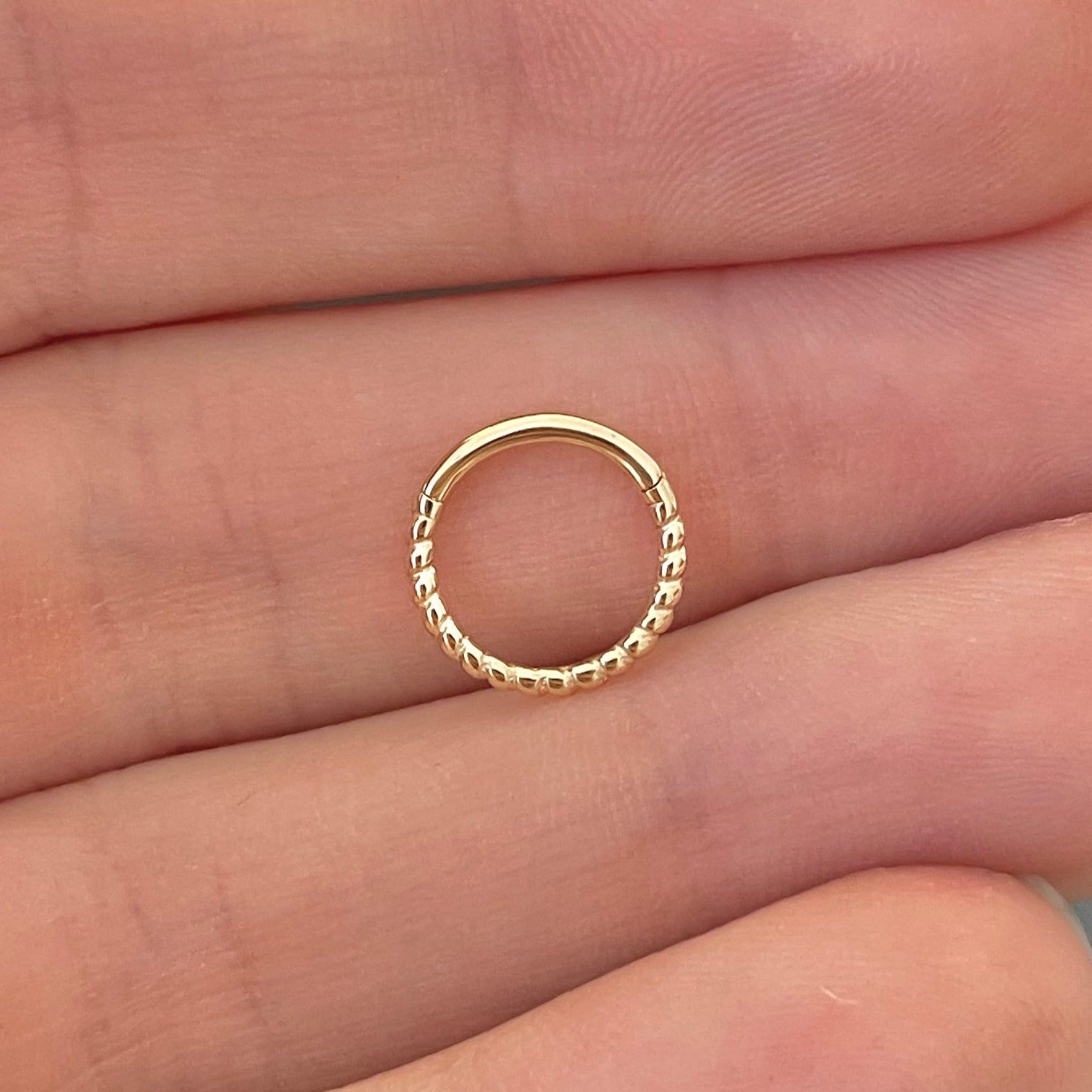 Aralyth Solid Gold Septum Ring-Septum Ring-Elara Body Jewelry