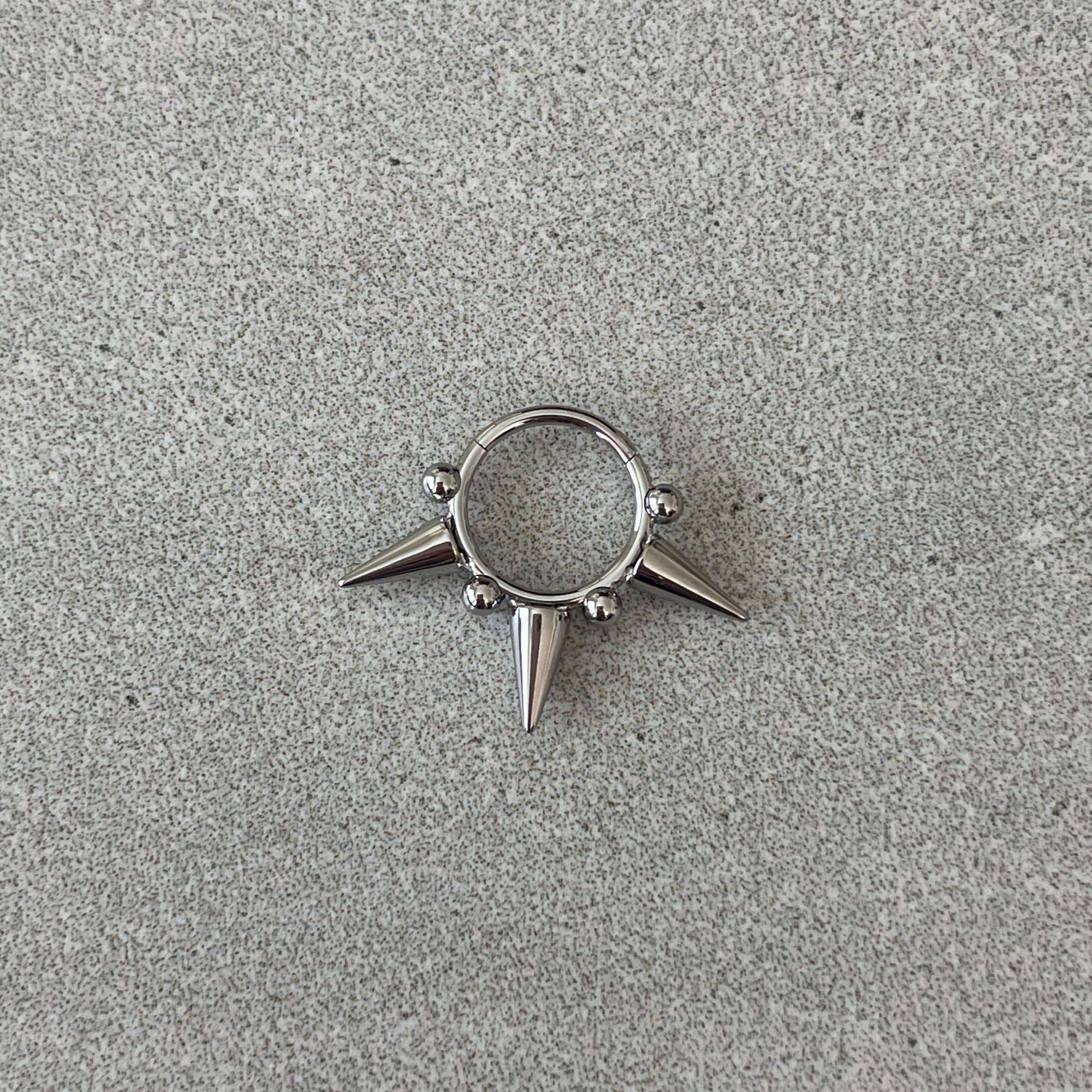 Astra Thorn Daith Earring-Daith Earring-8mm-16G-Silver-Elara Body Jewelry