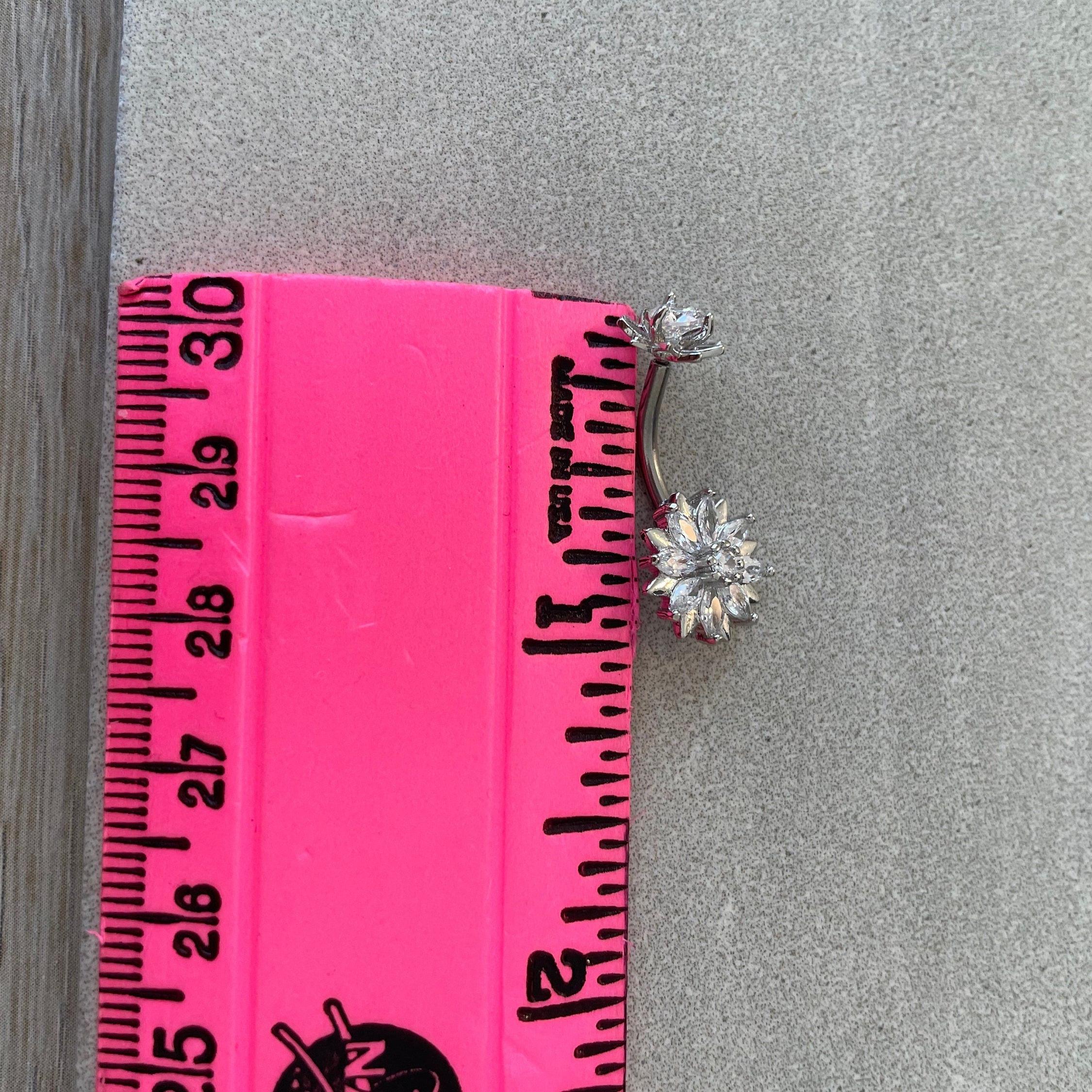 Auralis Petal Belly Button Ring-Belly Button Rings-Elara Body Jewelry