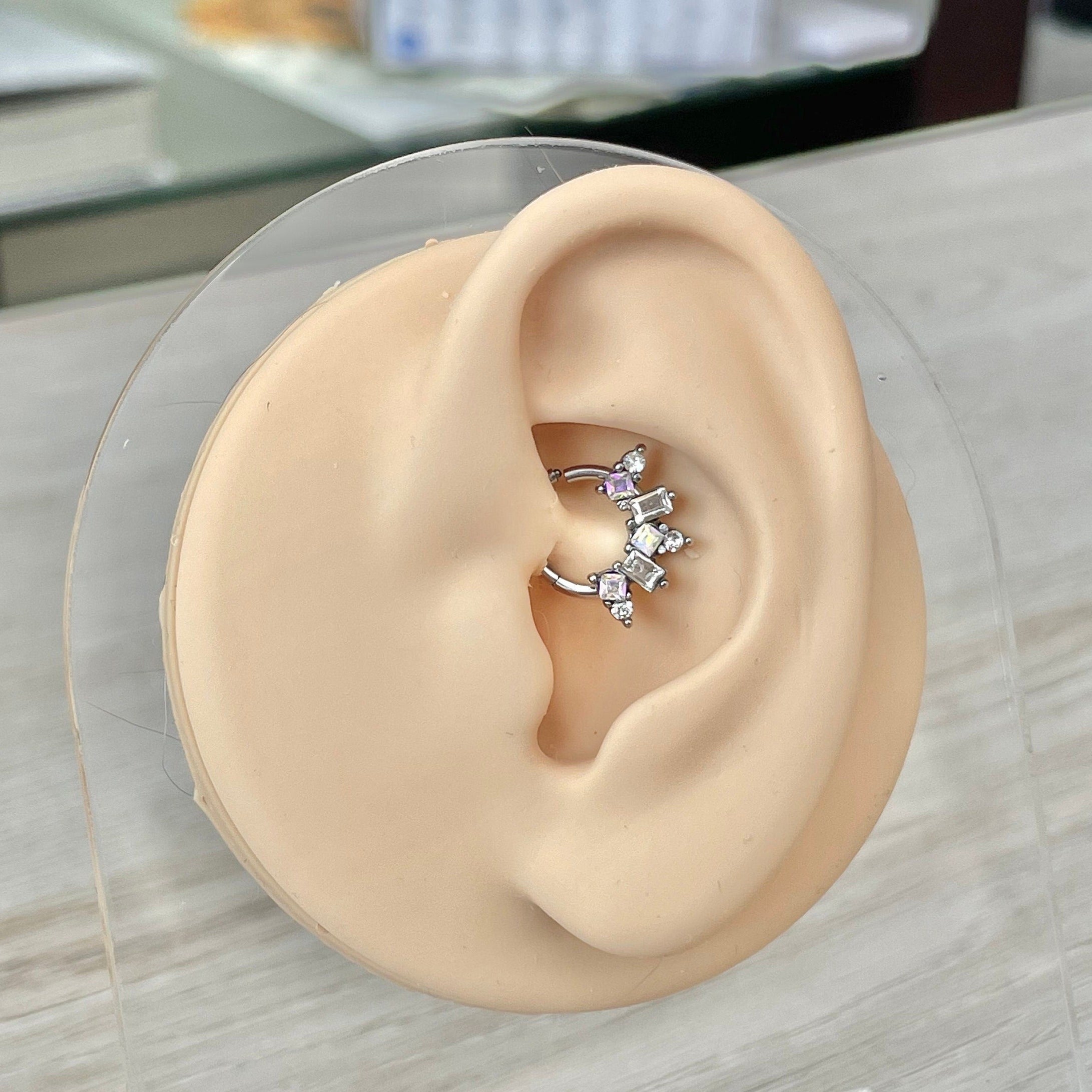 Aureform Daith Earring-Daith Earring-Silver-Elara Body Jewelry