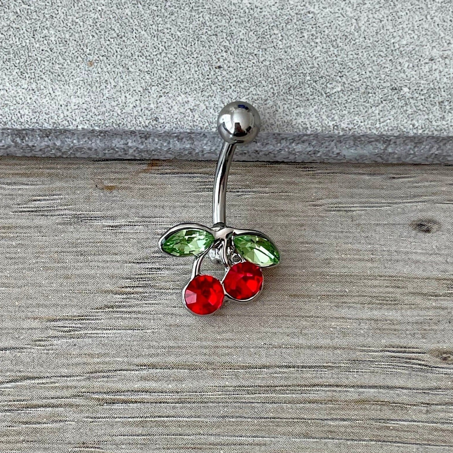 Belle Cerise Belly Button Ring-Belly Button Rings-Elara Body Jewelry