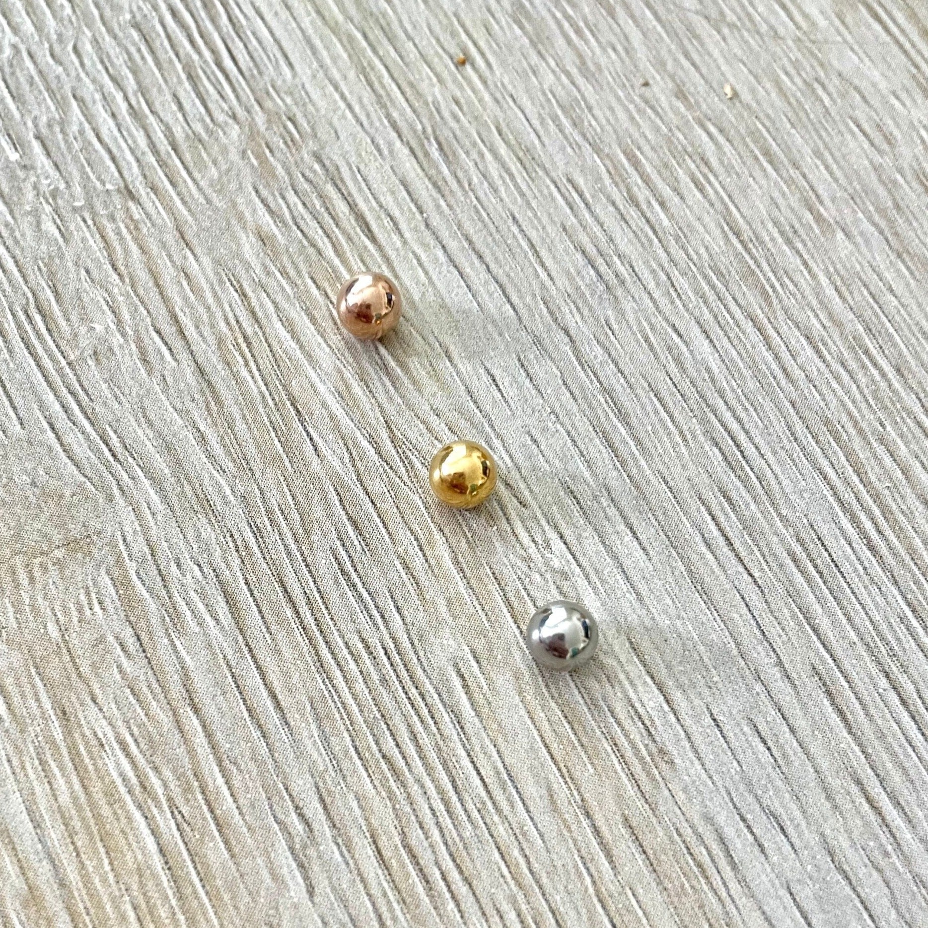 Belly Button Screw Ball Part (14G | 5mm | Surgical Steel | Silver, Gold or Rose Gold)-Belly Button Rings-Elara Body Jewelry